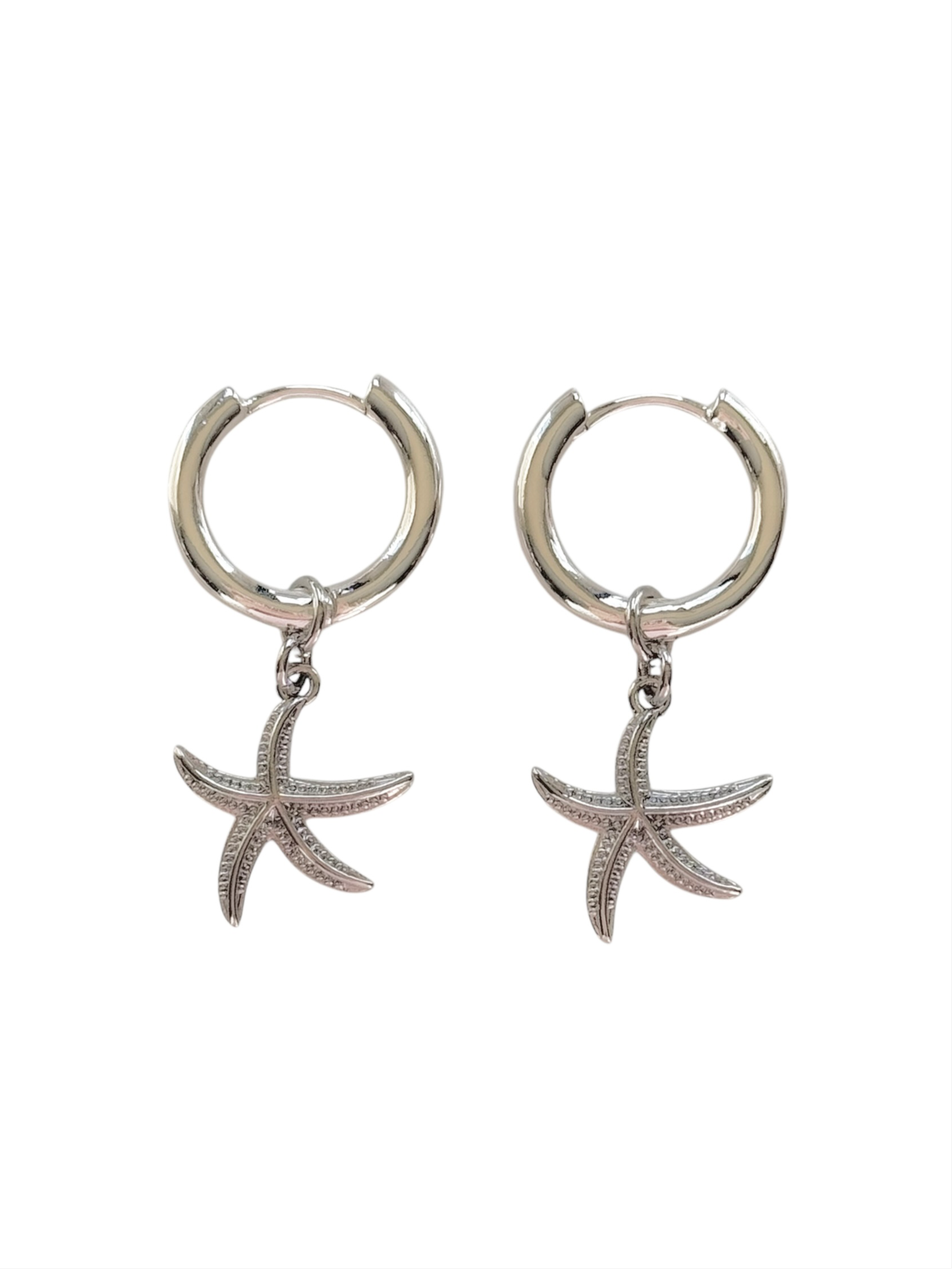 Silver Starfish Earrings