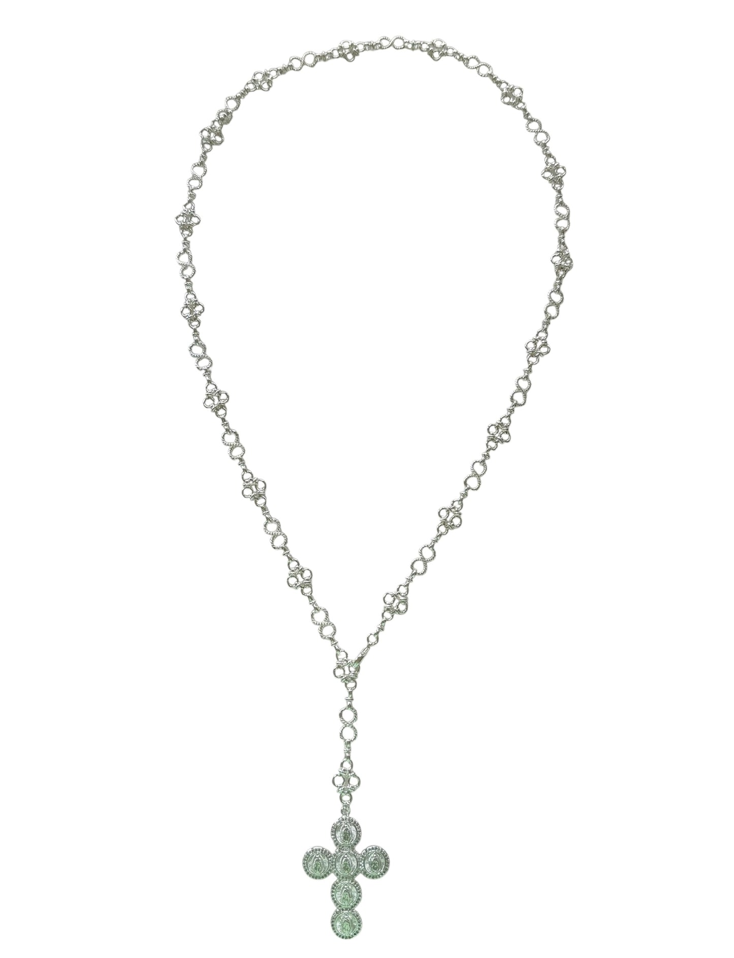 Marietta Long Necklace in Silver