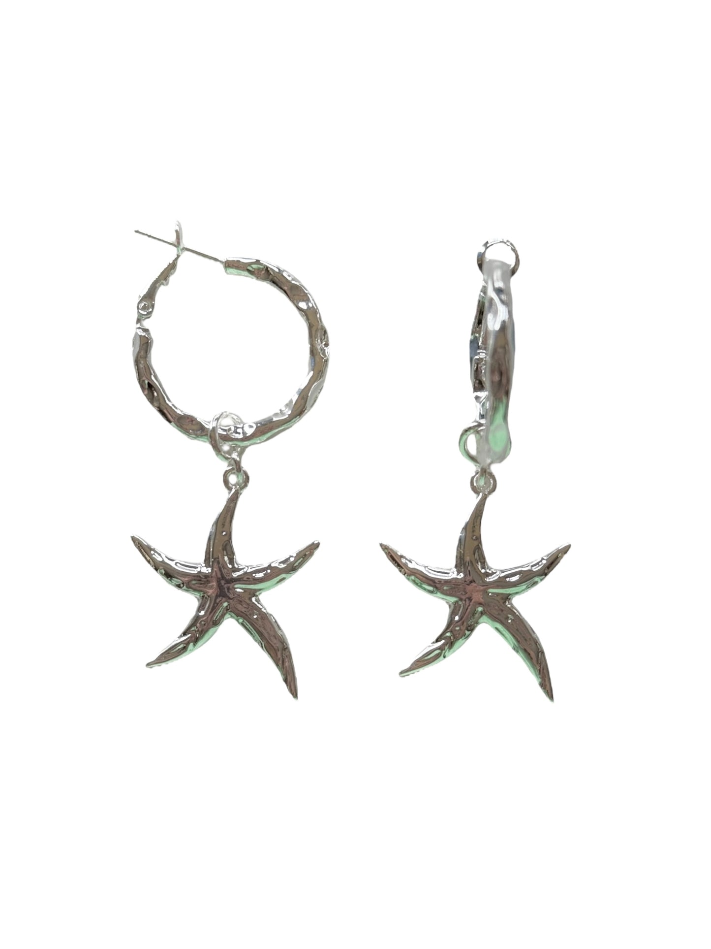 Starfish Earrings in Silver
