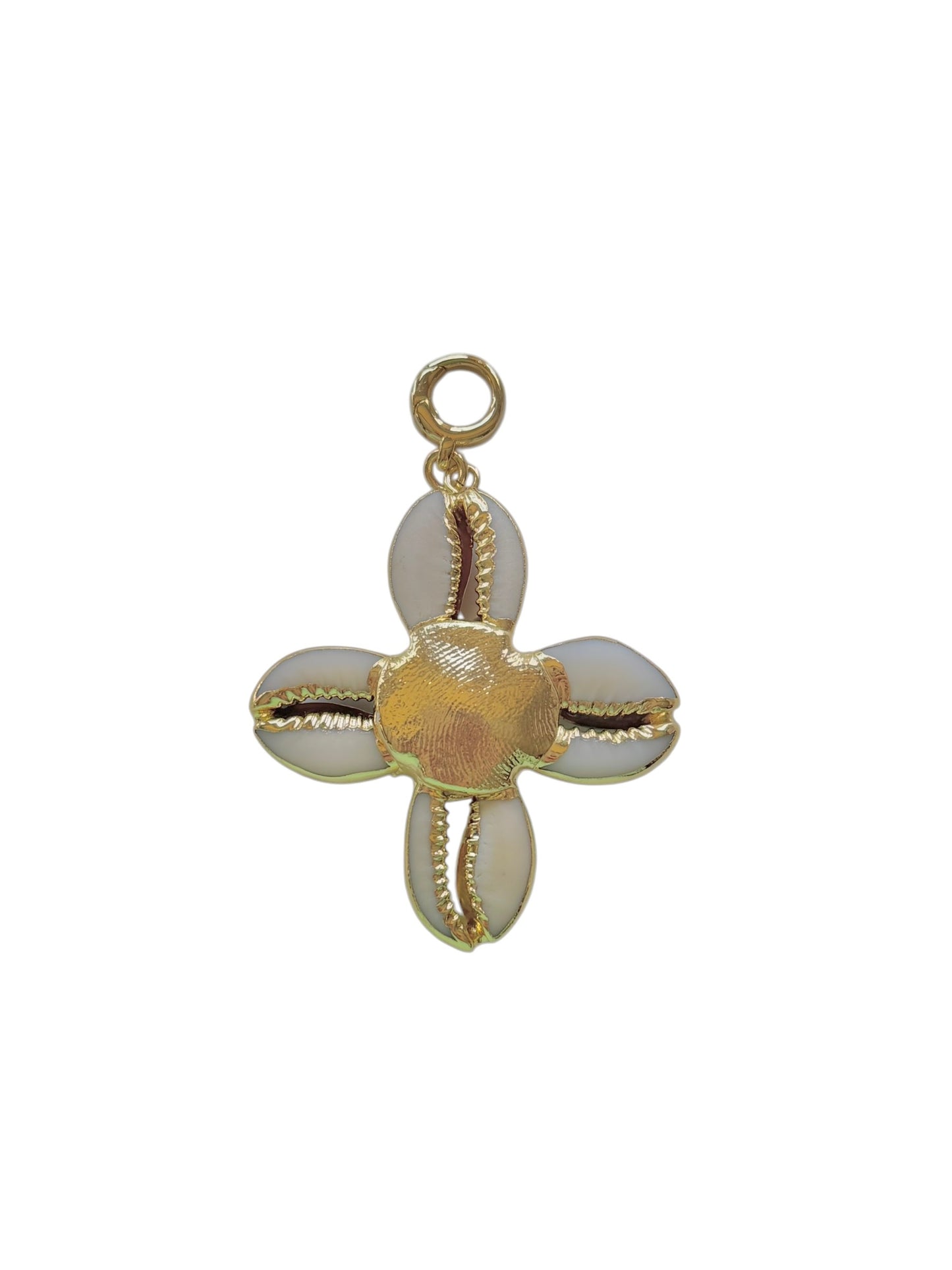 Cowrie Cross Clip-on Charm
