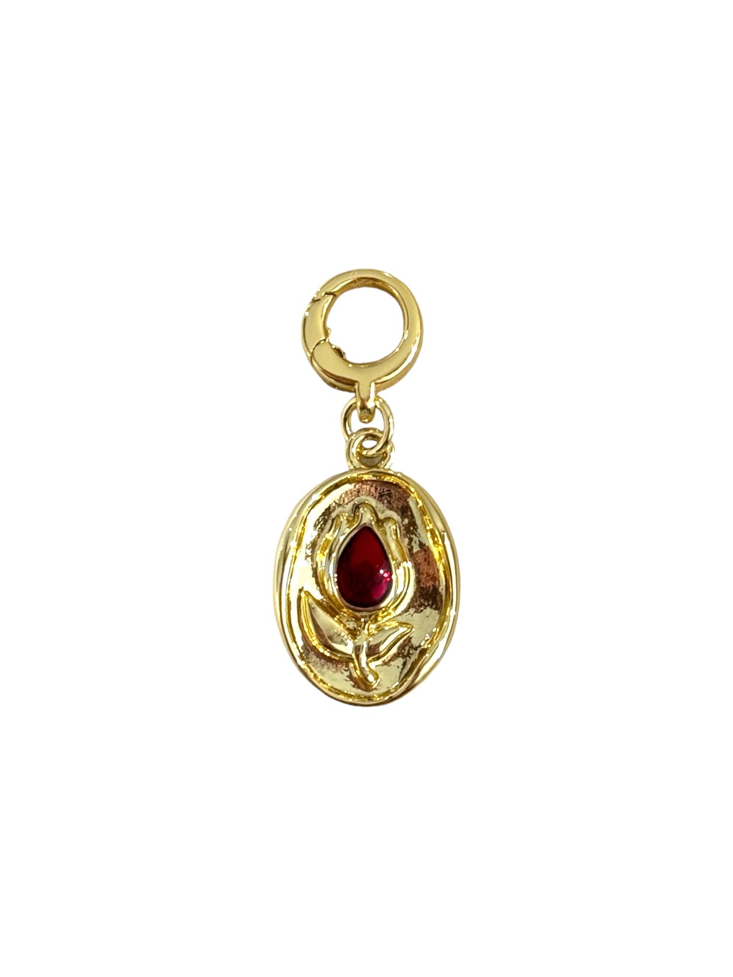 Rose Oval Clip-on Charm