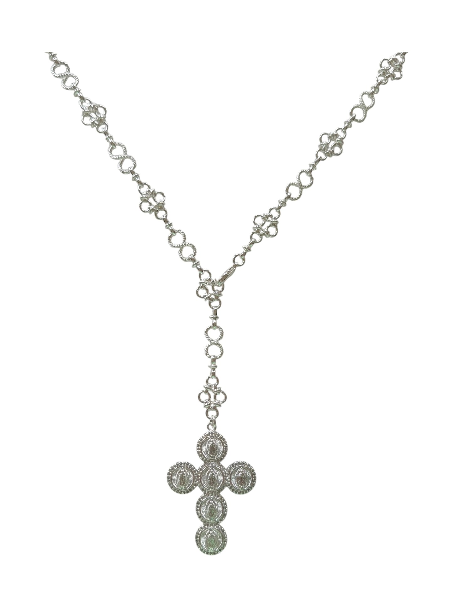 Marietta Long Necklace in Silver