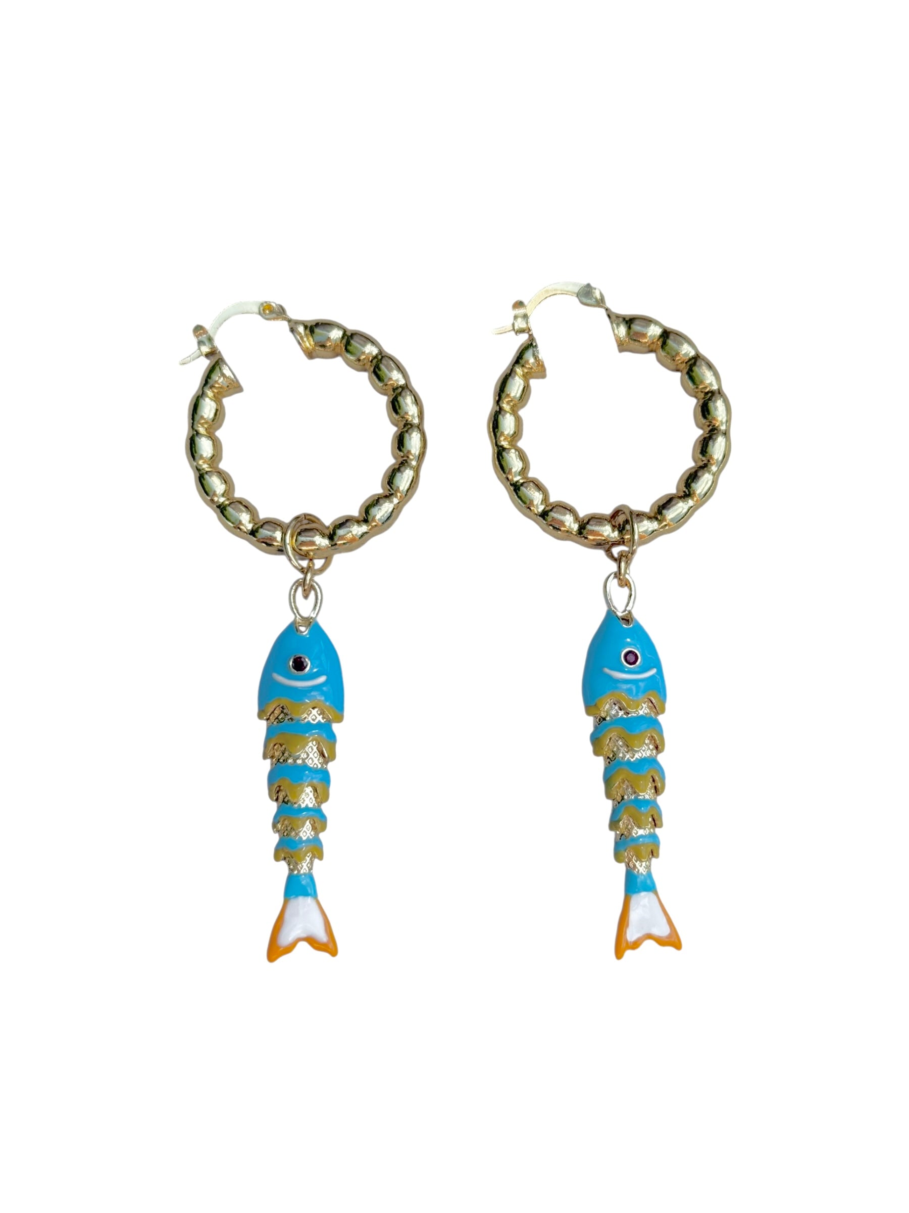 Aqua Fish Earrings