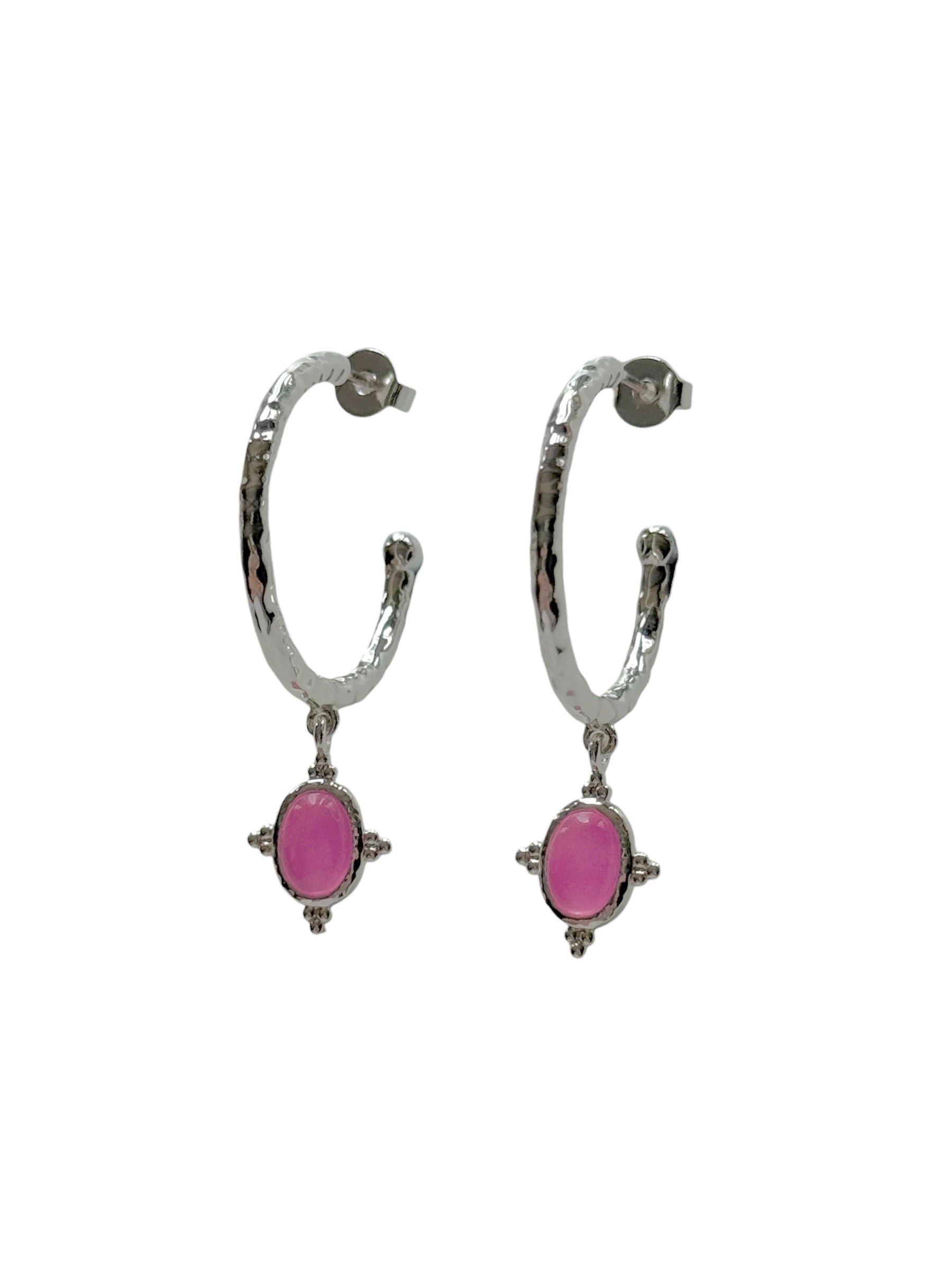Silver Lottie Coral Earrings