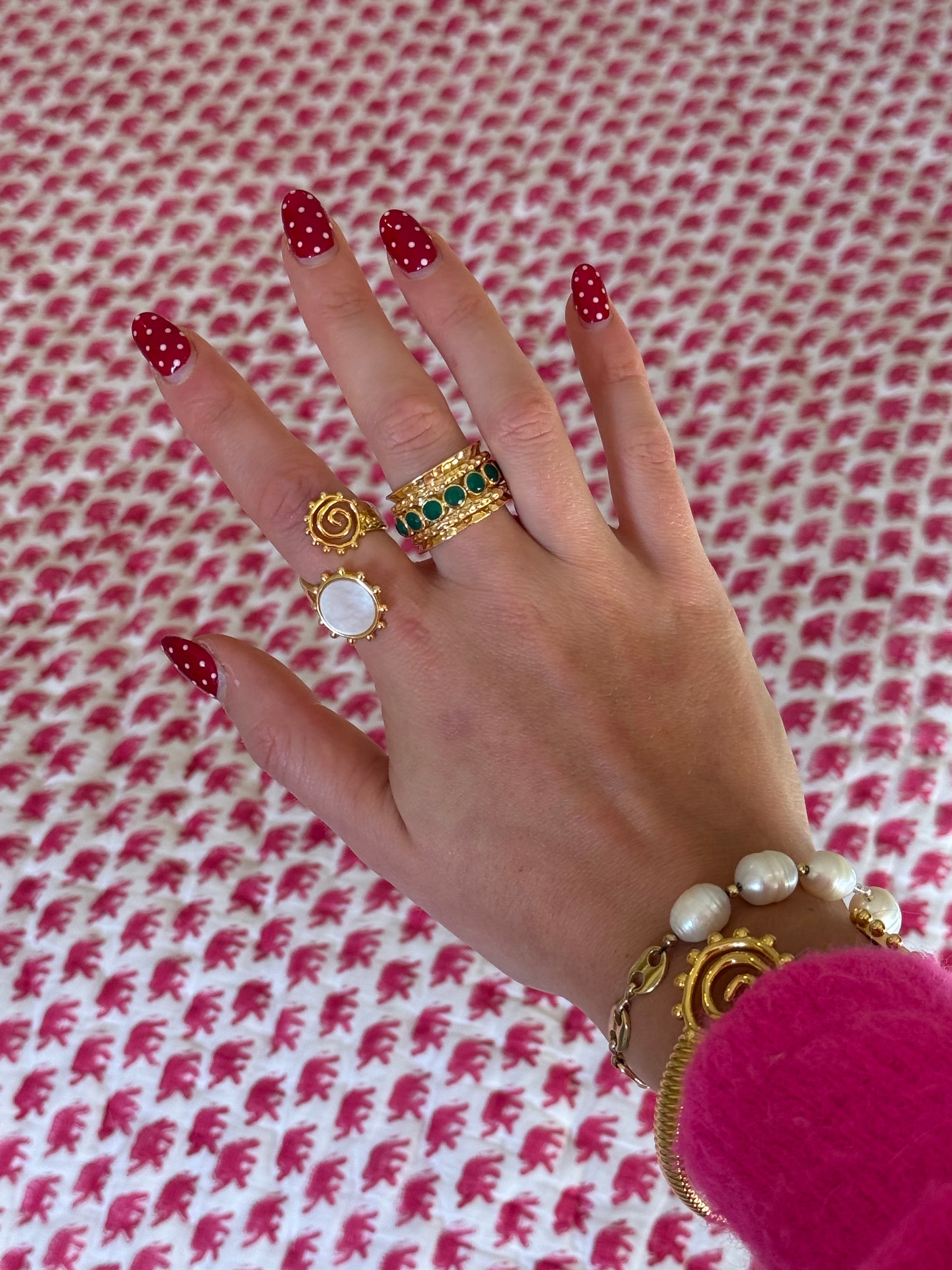 Saphia Ring in Green