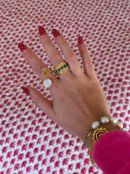 Saphia Ring in Green