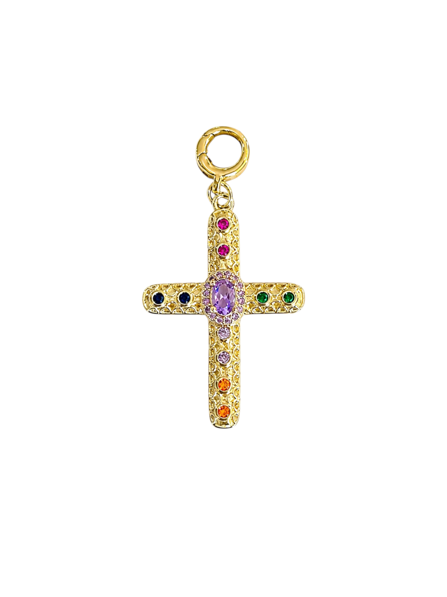Colourful Cross Clip-on Charm