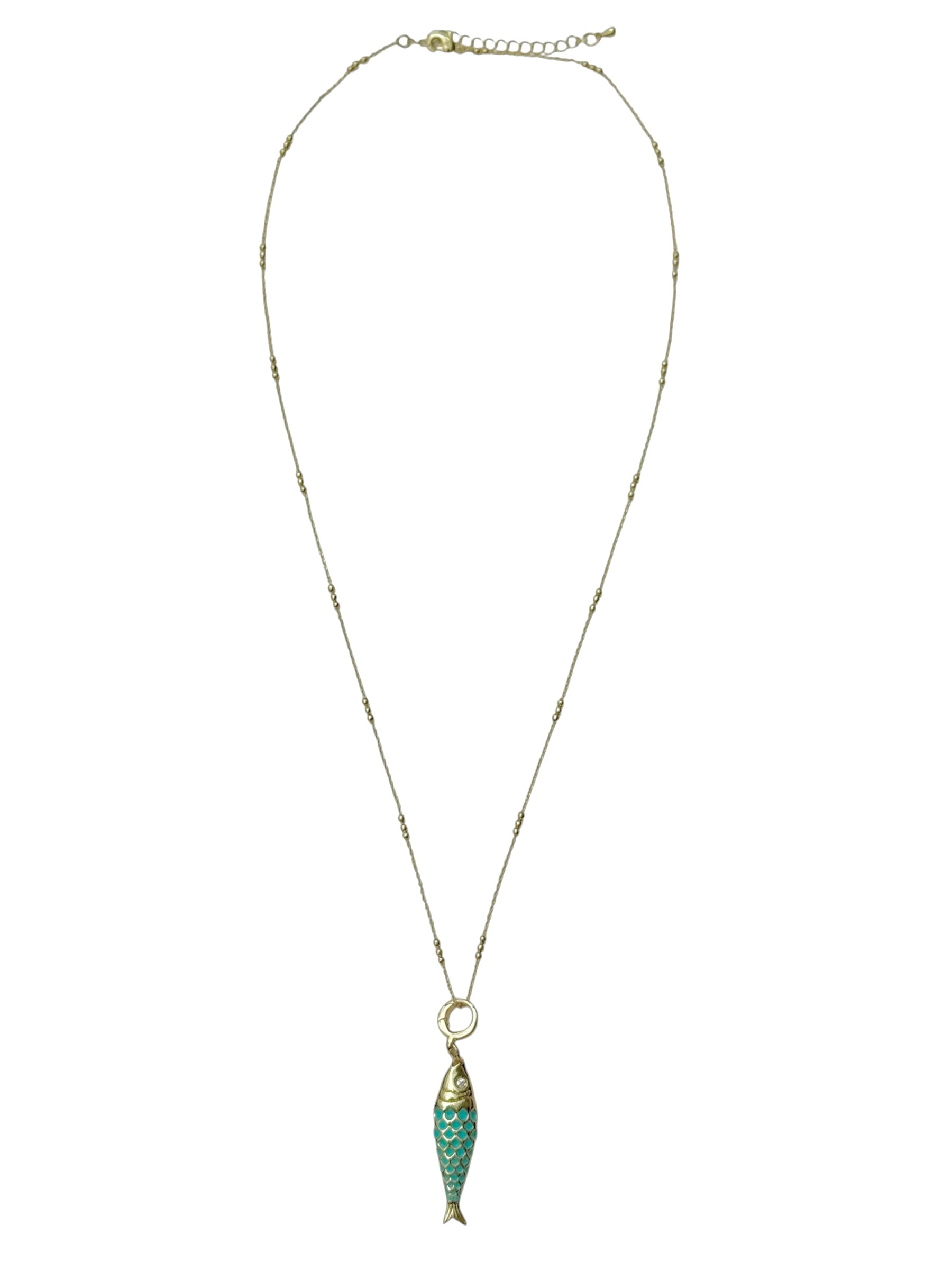 Aqua Fish Necklace