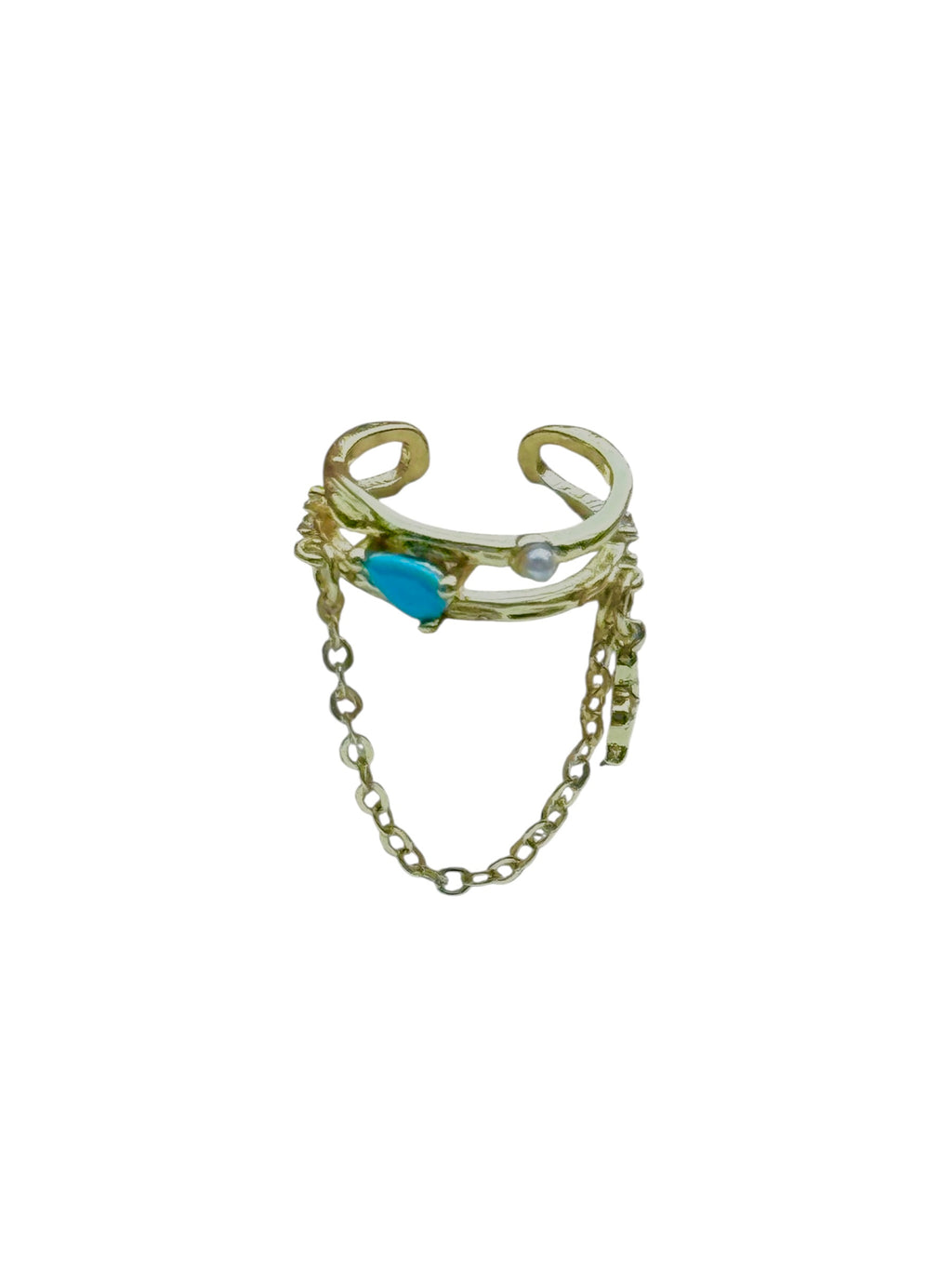 Golden Azure Ear Cuff