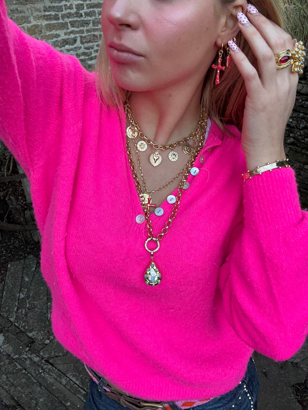 Annabelle Necklace in pink