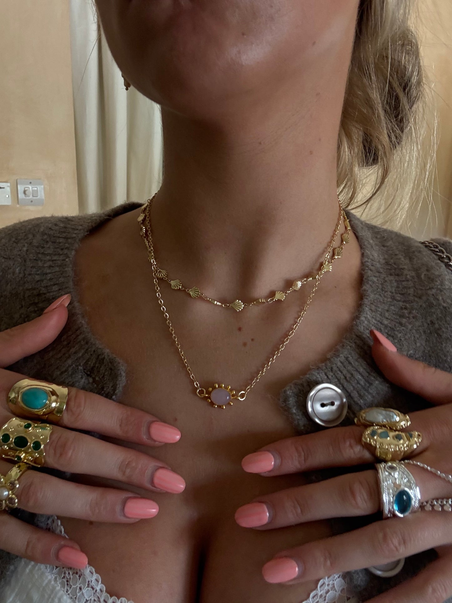 Juliet Necklace in Pink
