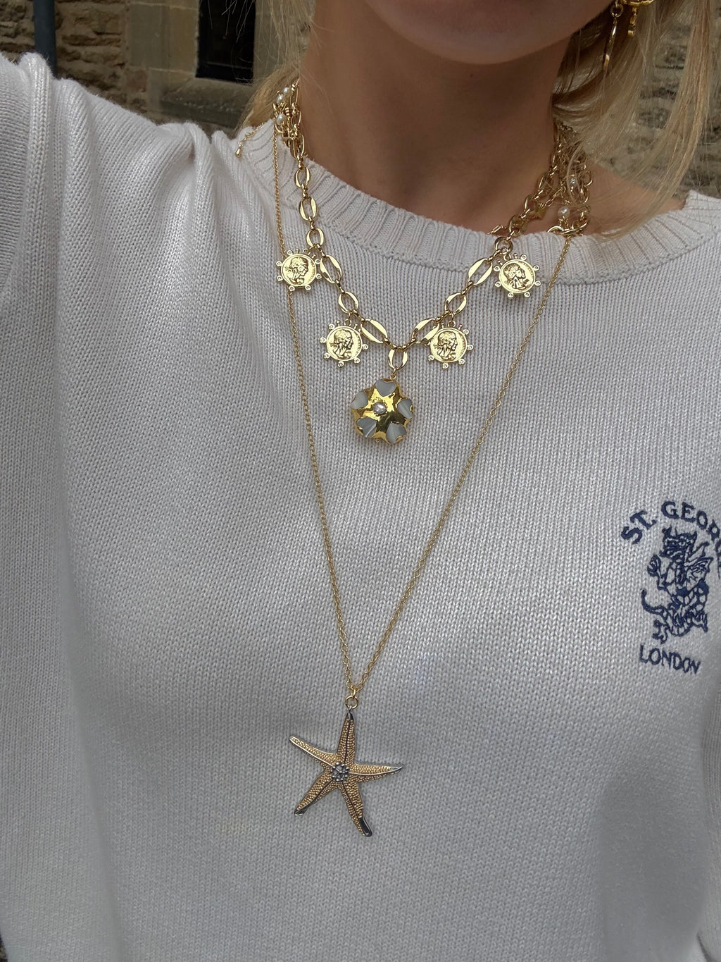 Starfish Long Necklace
