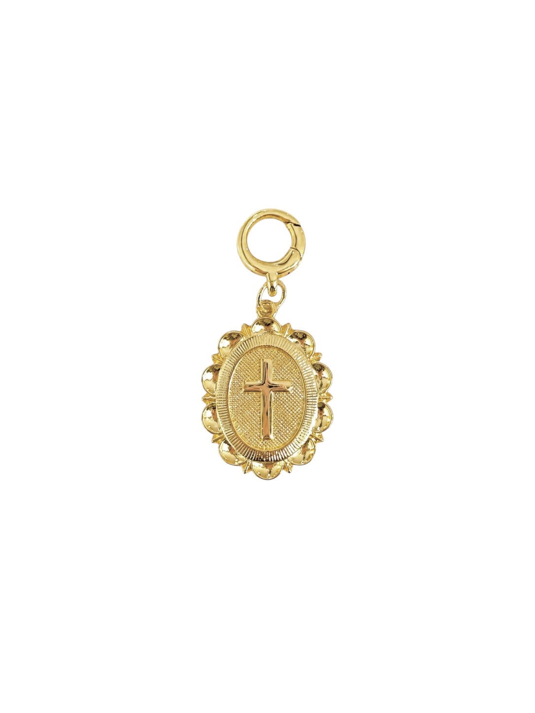 Big Oval Cross Clip-on Charm