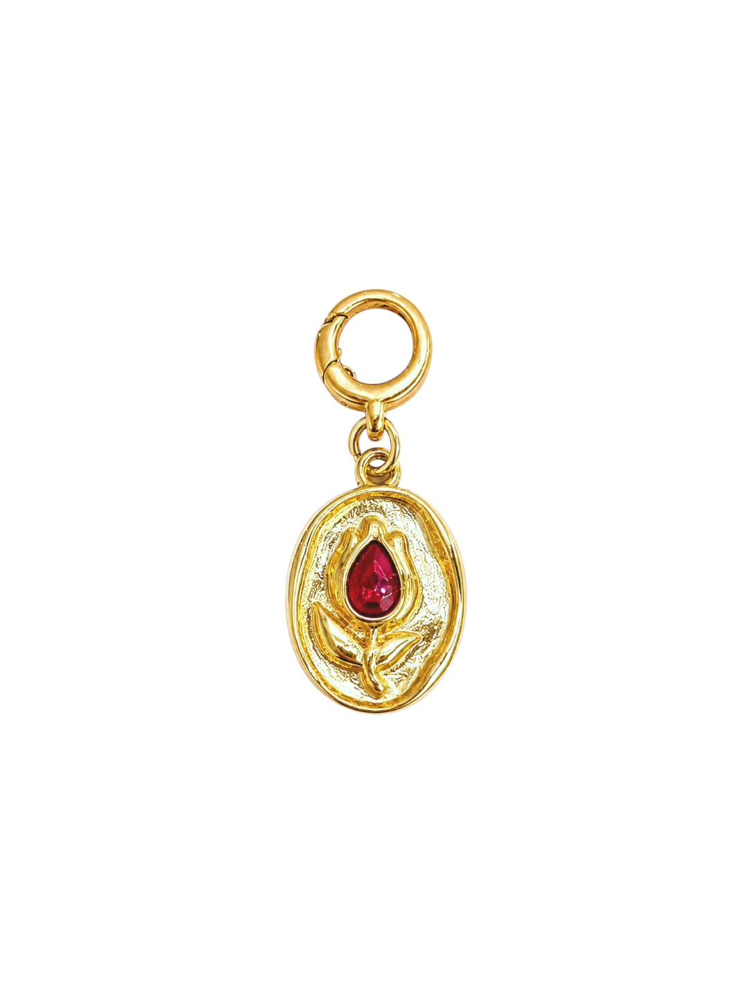 Rose Oval Clip-on Charm