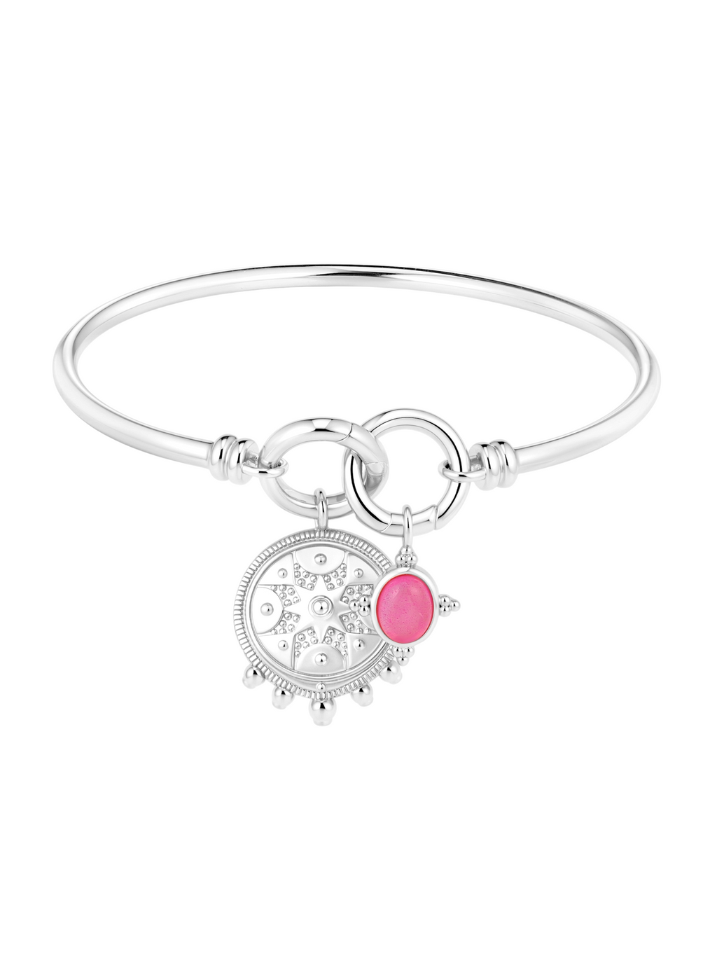Silver Maya Coral Bangle