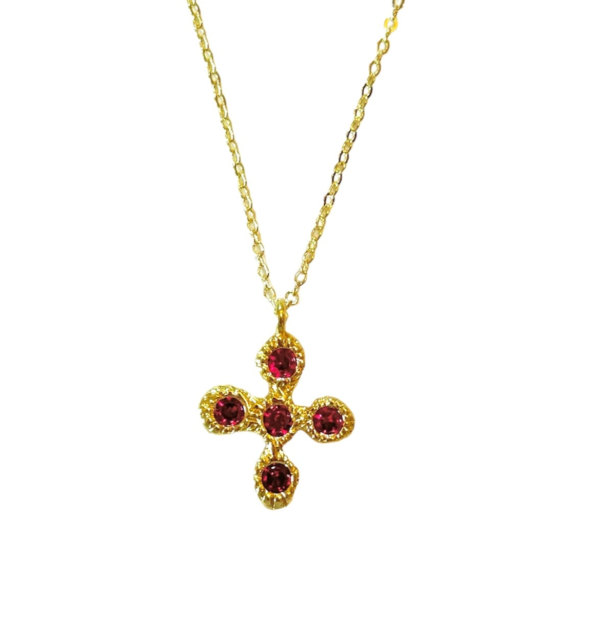 Willa Necklace With Red CZ