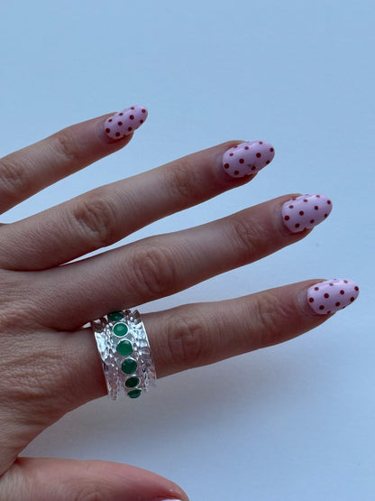 Octavia Ring in Green