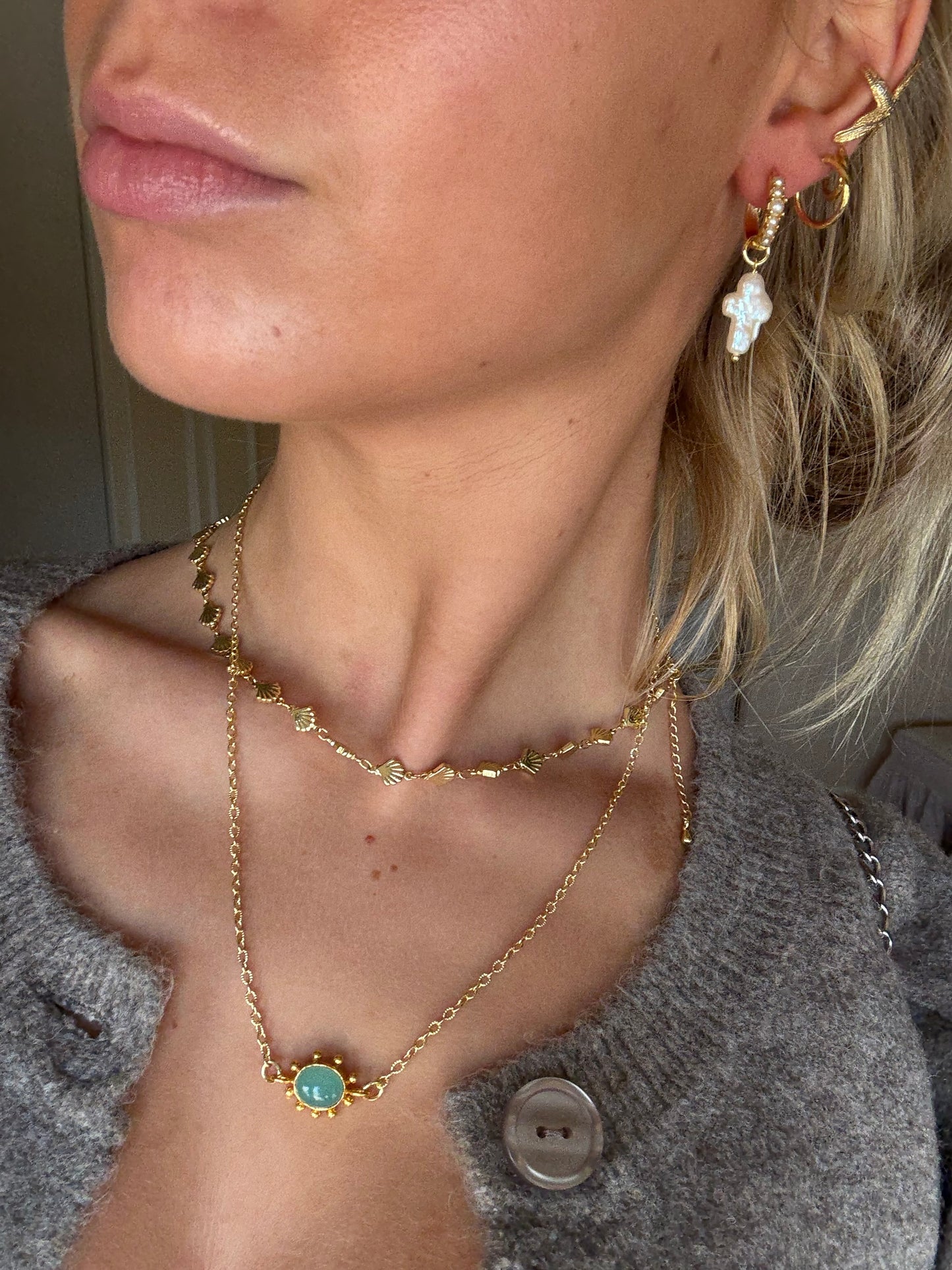 Juliet Necklace in Aqua