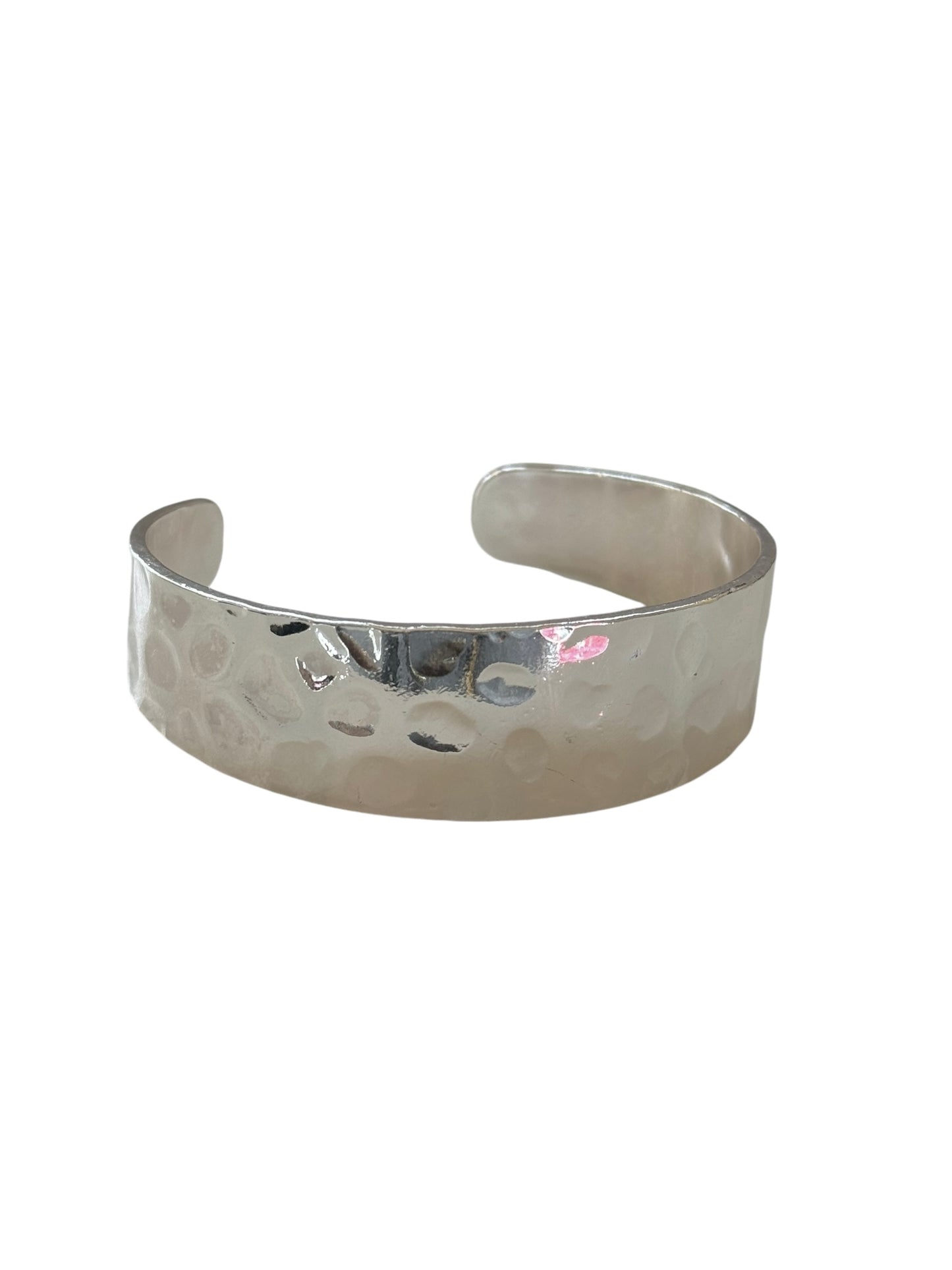 Hammered Silver Bangle