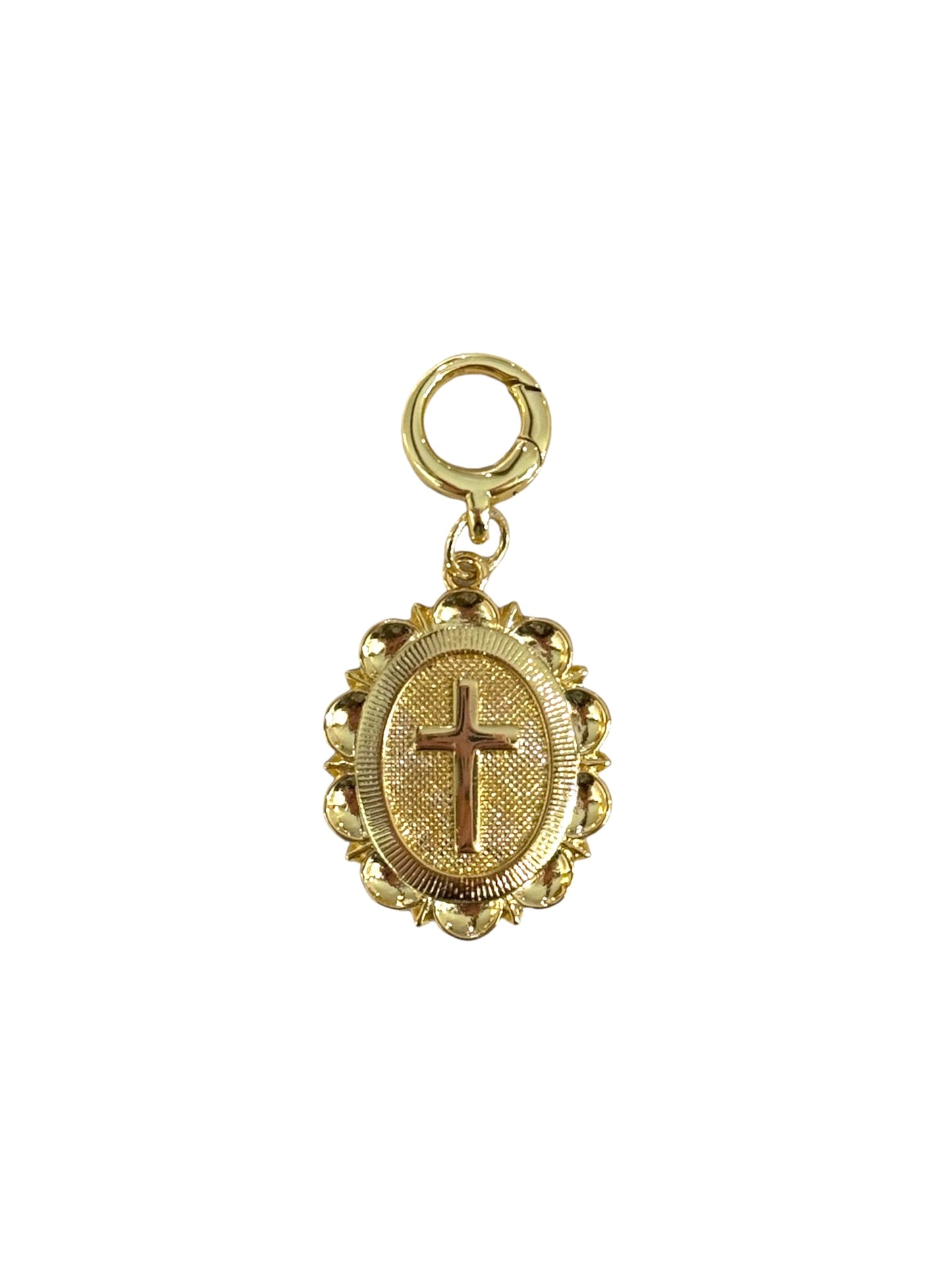 Big Oval Cross Clip-on Charm