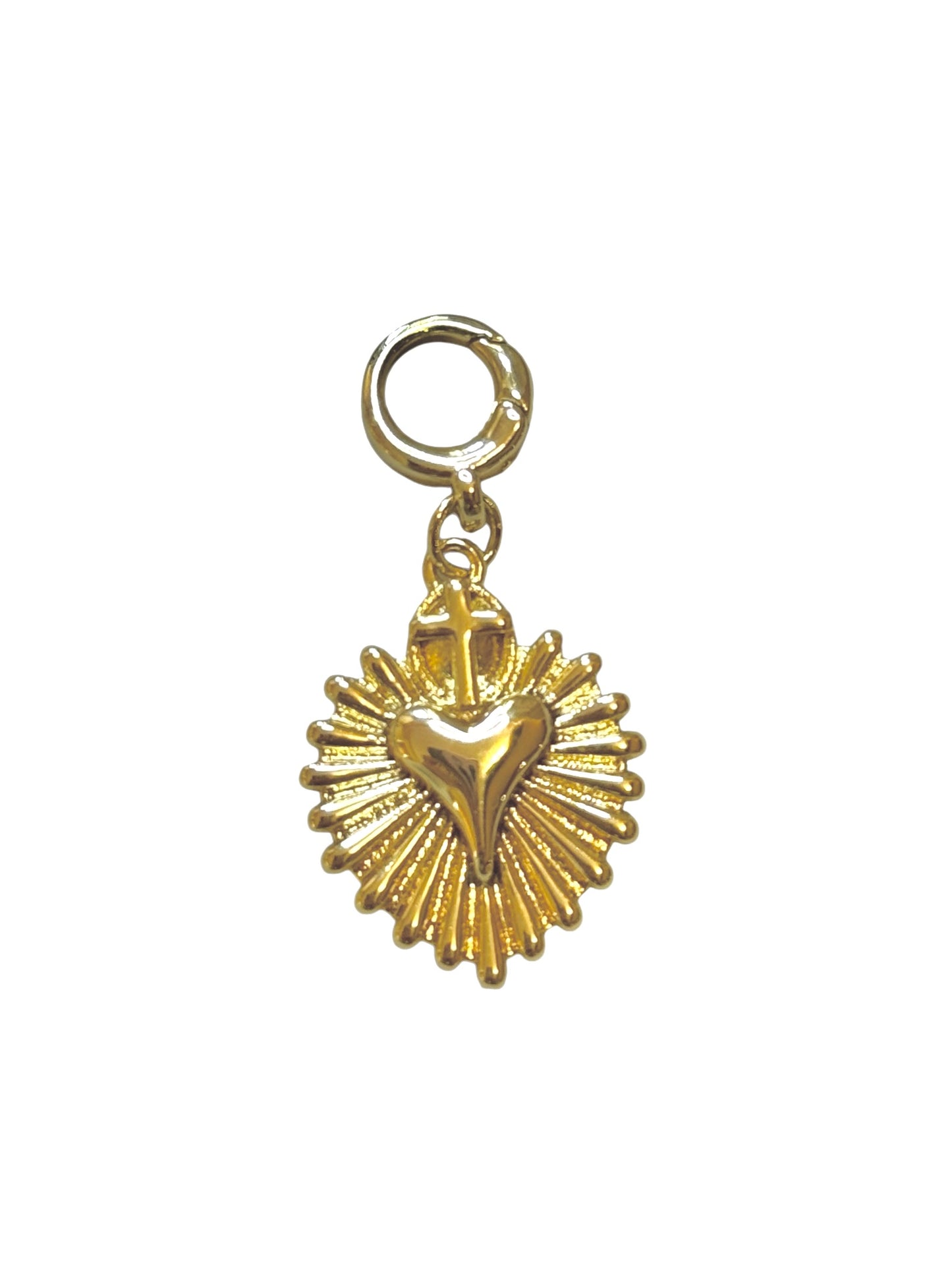 Heart Rayed Clip-On Charm