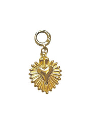 Heart Rayed Clip-On Charm
