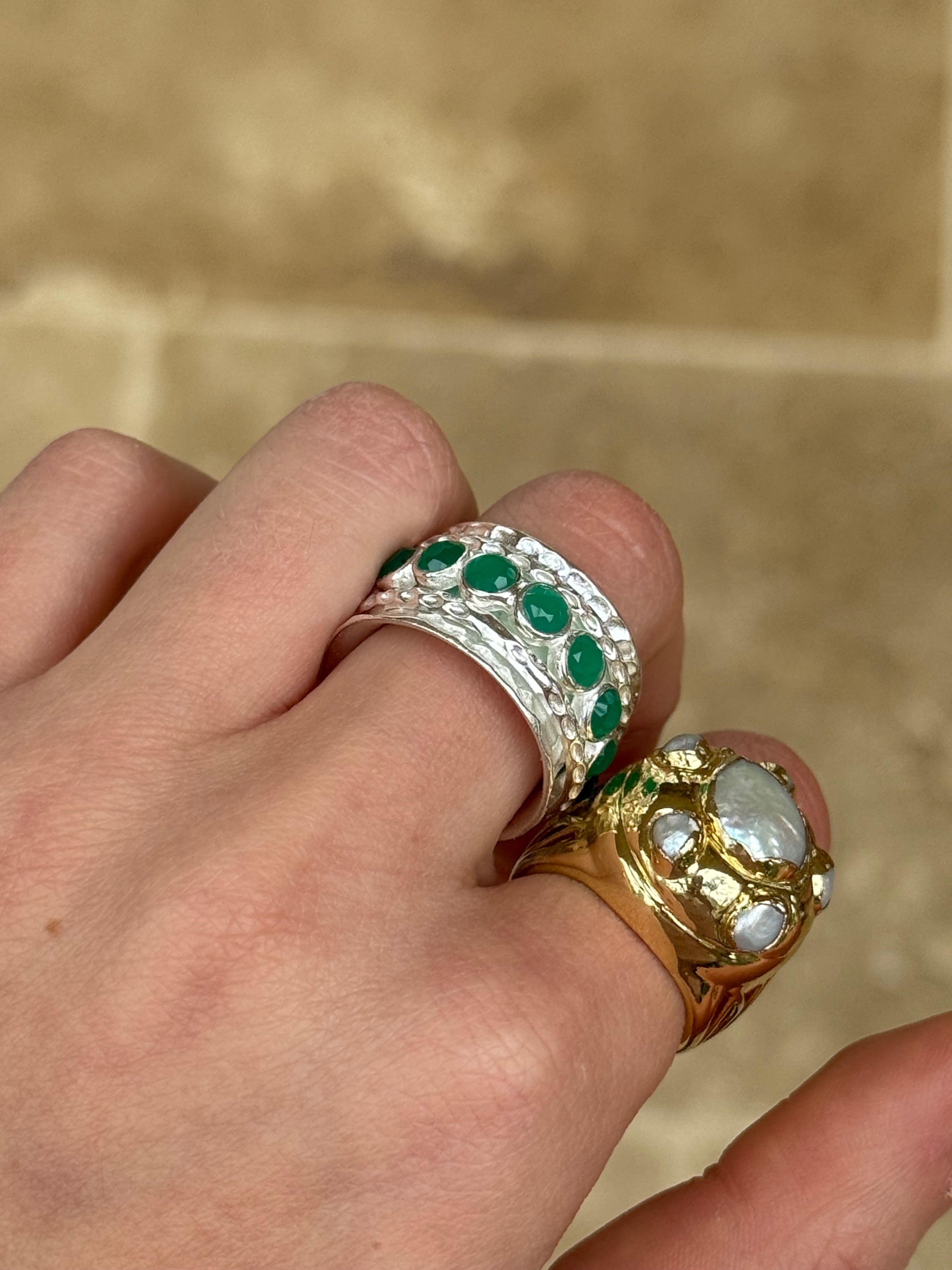 Octavia Ring in Green