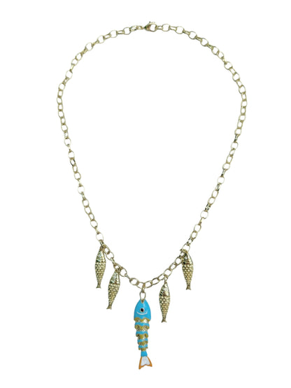 Aqua Fish Necklace