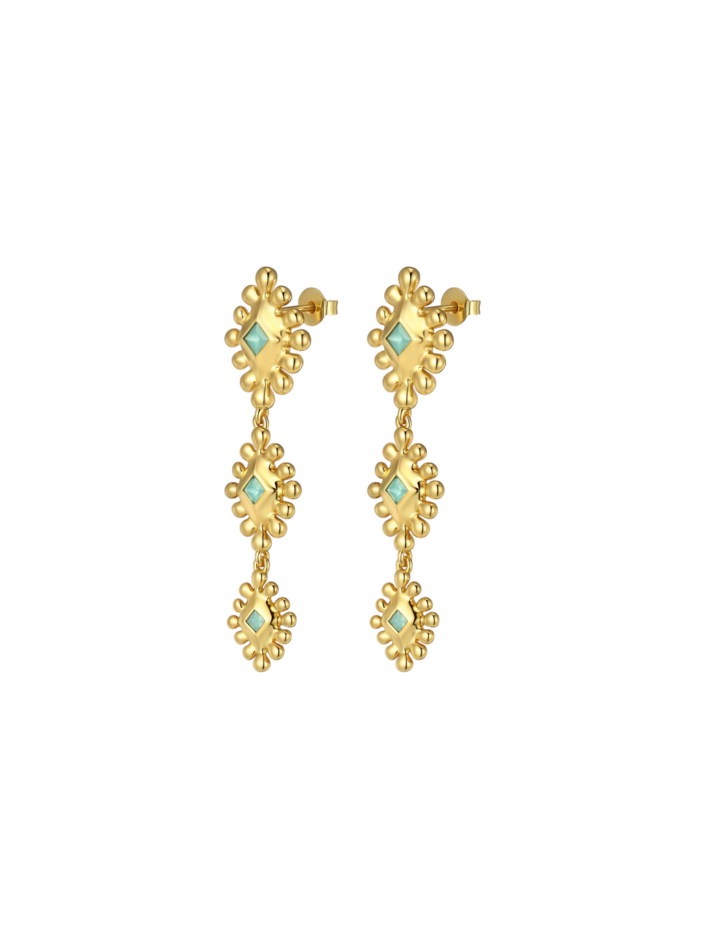 Amalia Earrings in Aqua