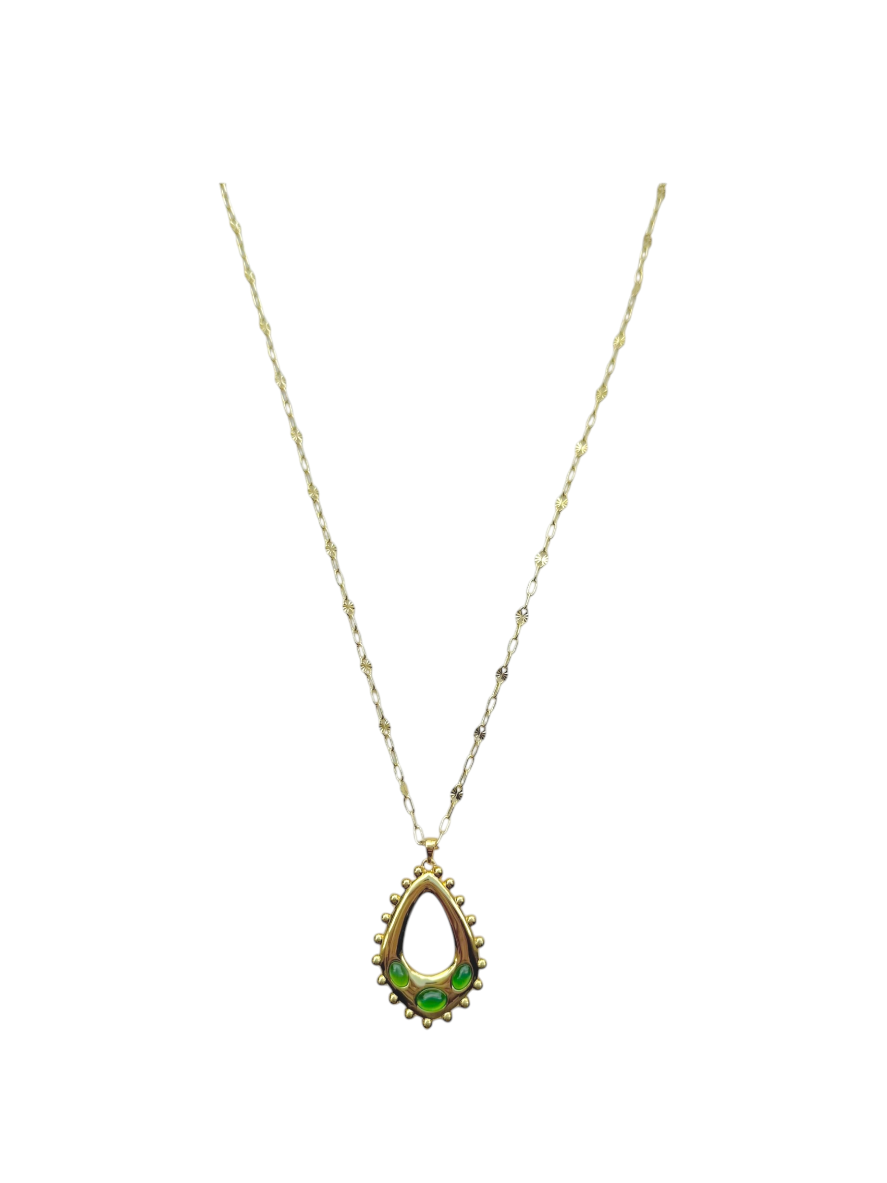 Delilah Long Necklace in Green