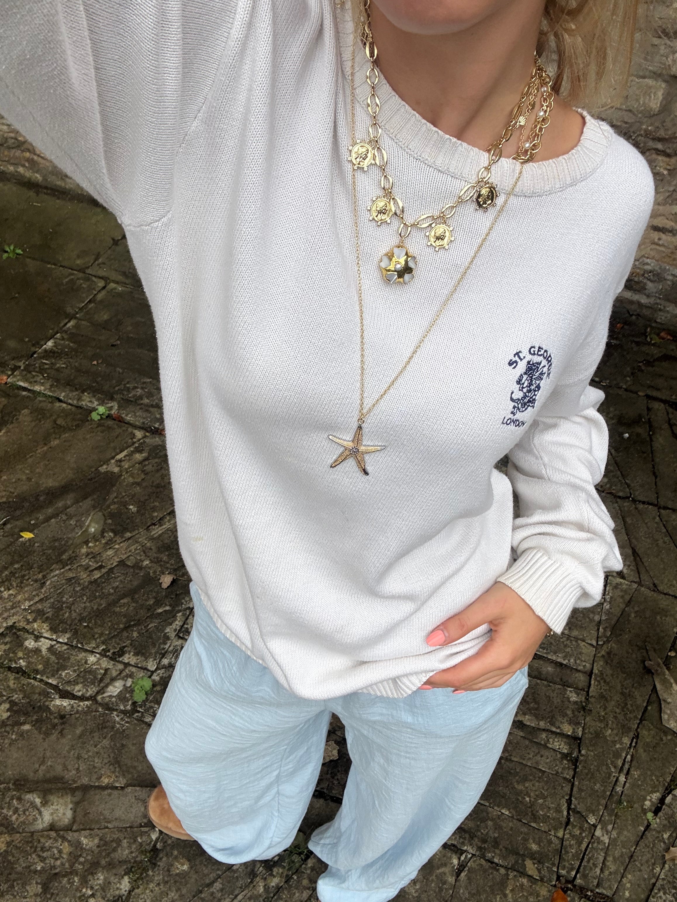 Starfish Long Necklace