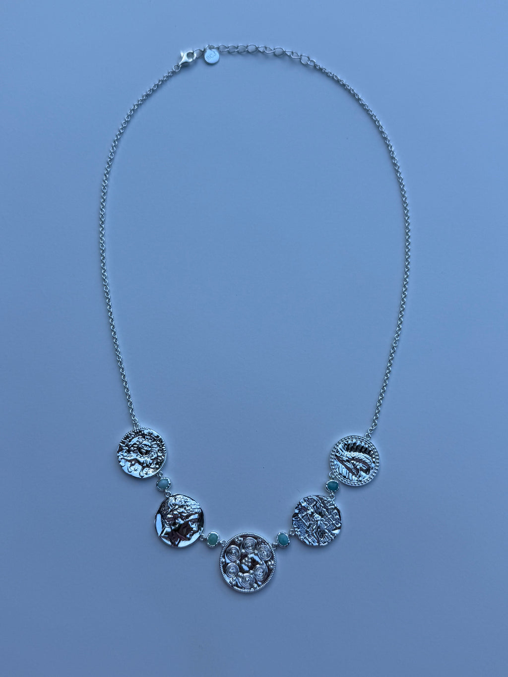 Silver India Coin Necklace