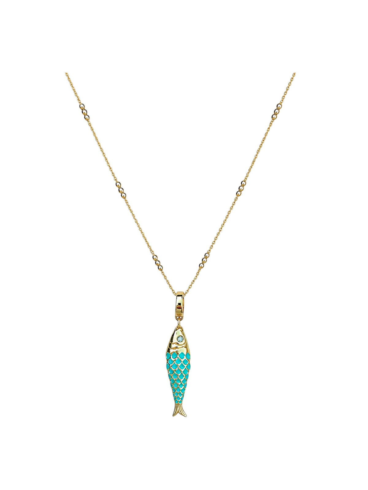 Aqua Fish Necklace