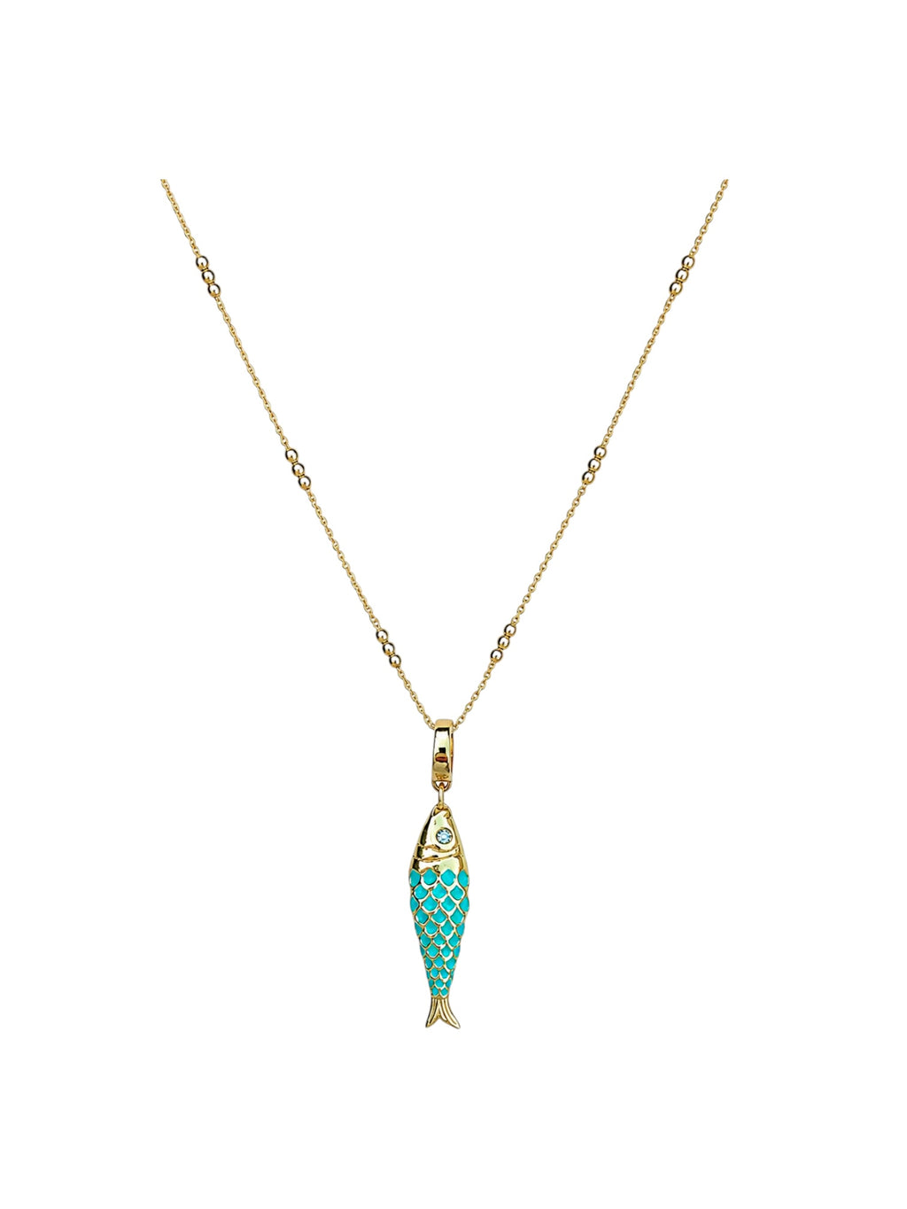 Aqua Fish Necklace