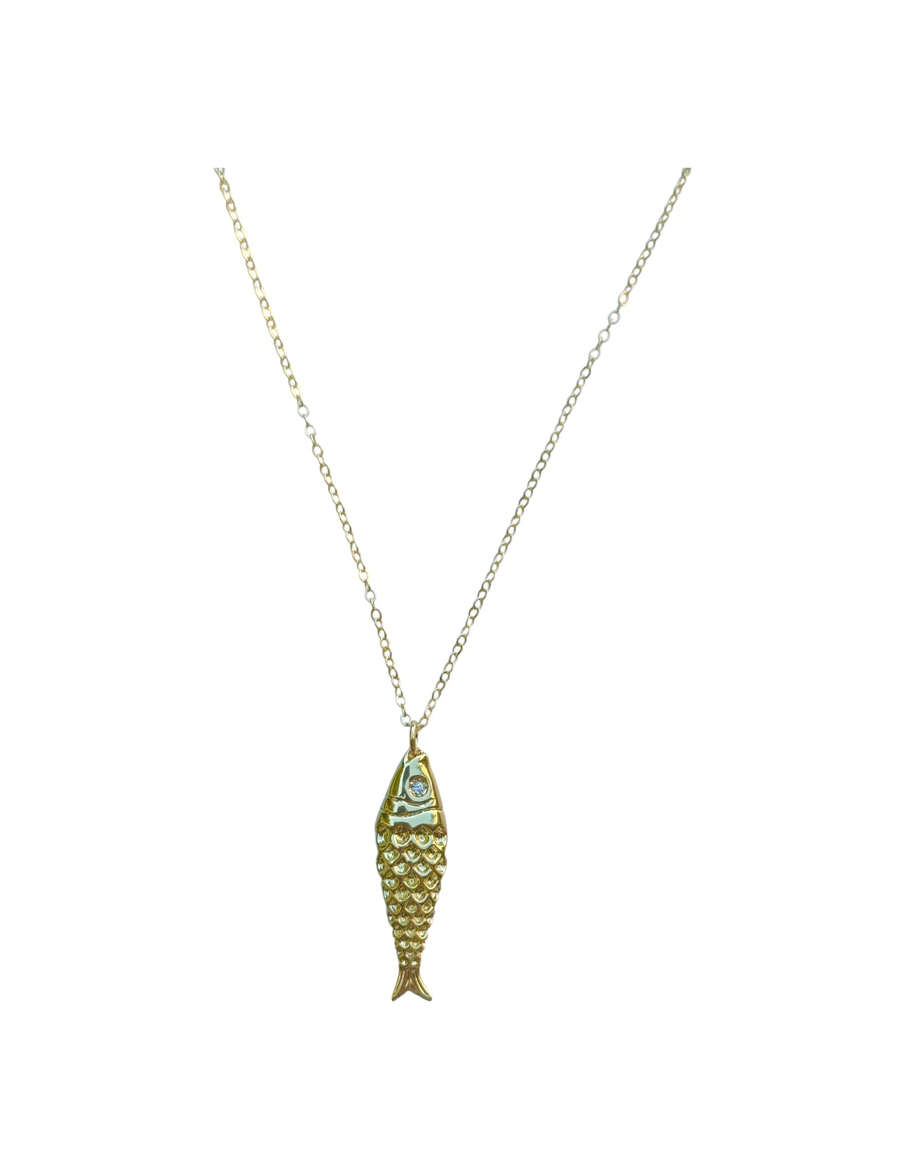 Affordable gold Fish necklace for trendy summer outfits