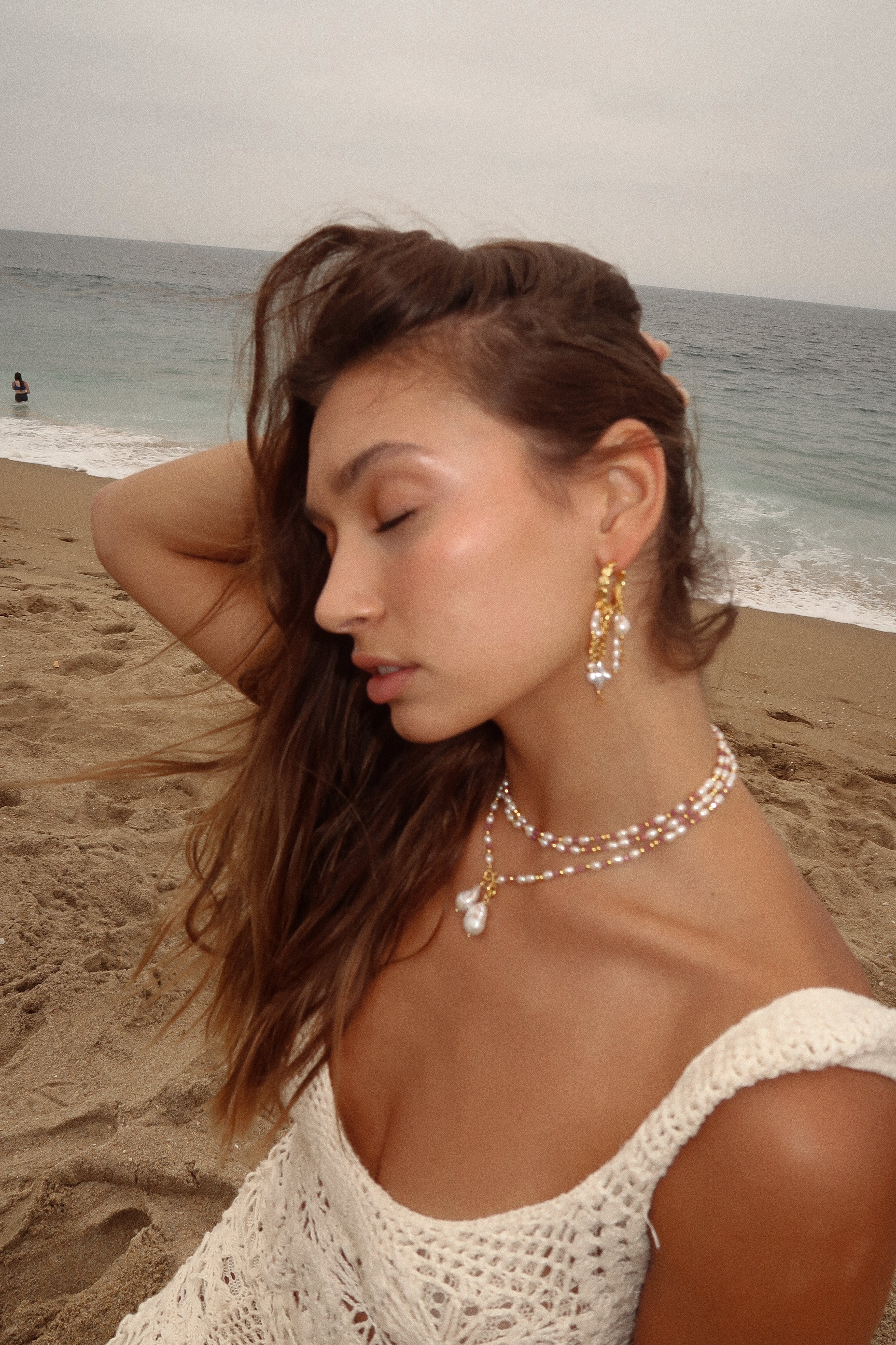 Ocean Mist Earrings in Gold