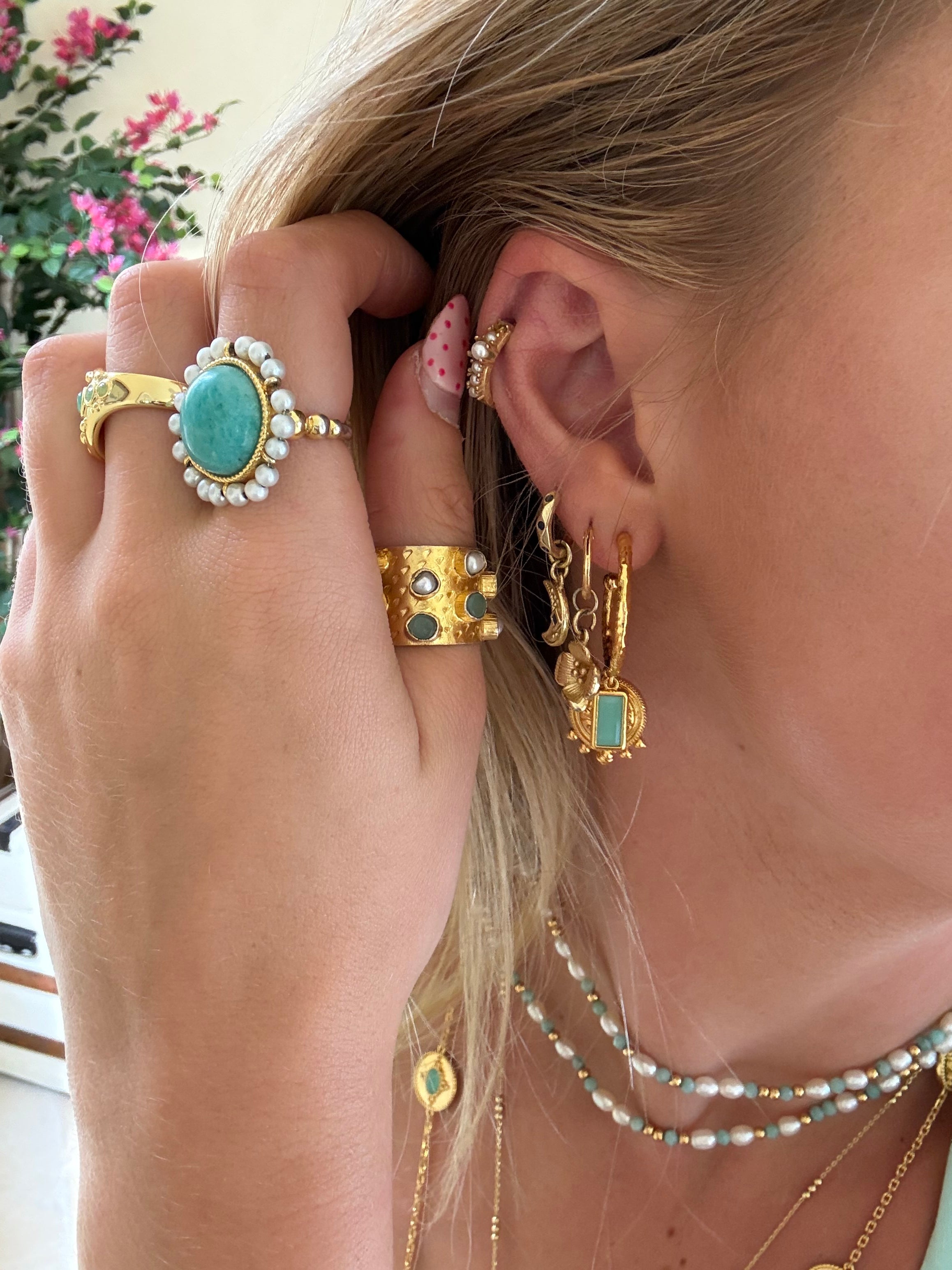 Maya Aqua Earrings