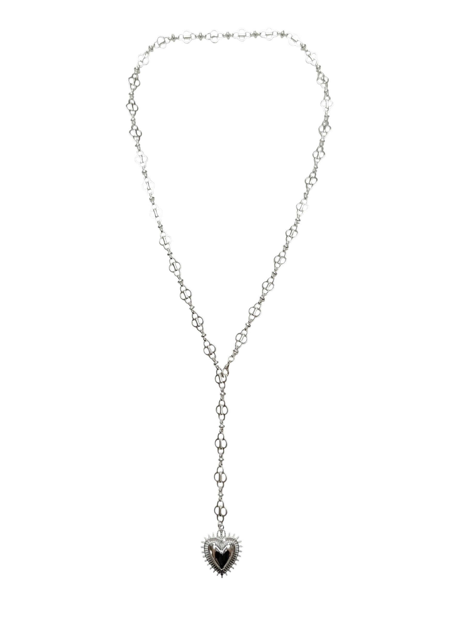 Silver Amour Long Necklace
