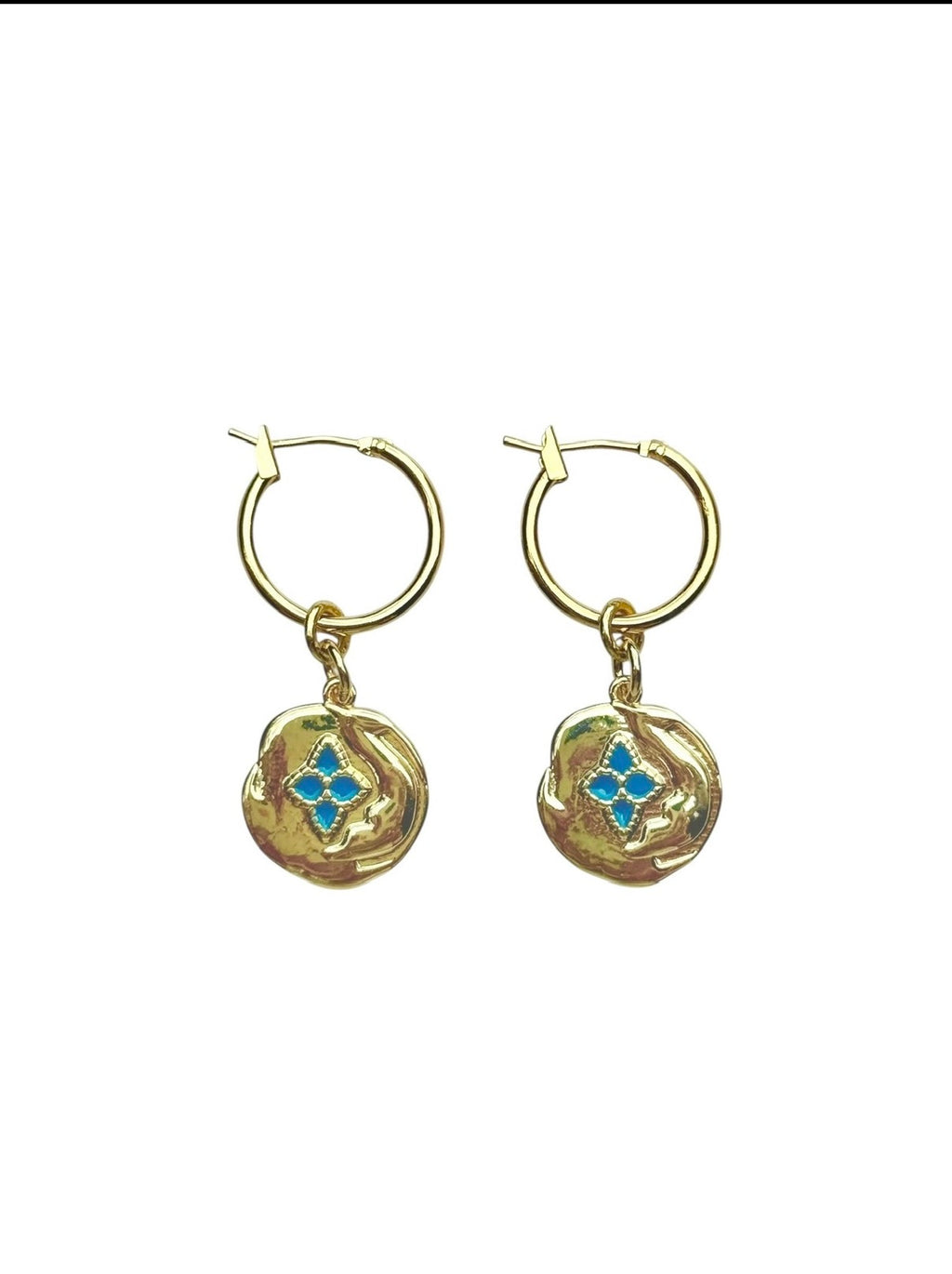 High-quality trendy gold-plated hoop earrings 