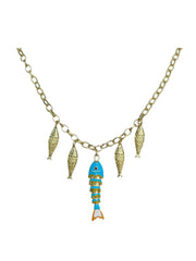 Aqua Fish Necklace