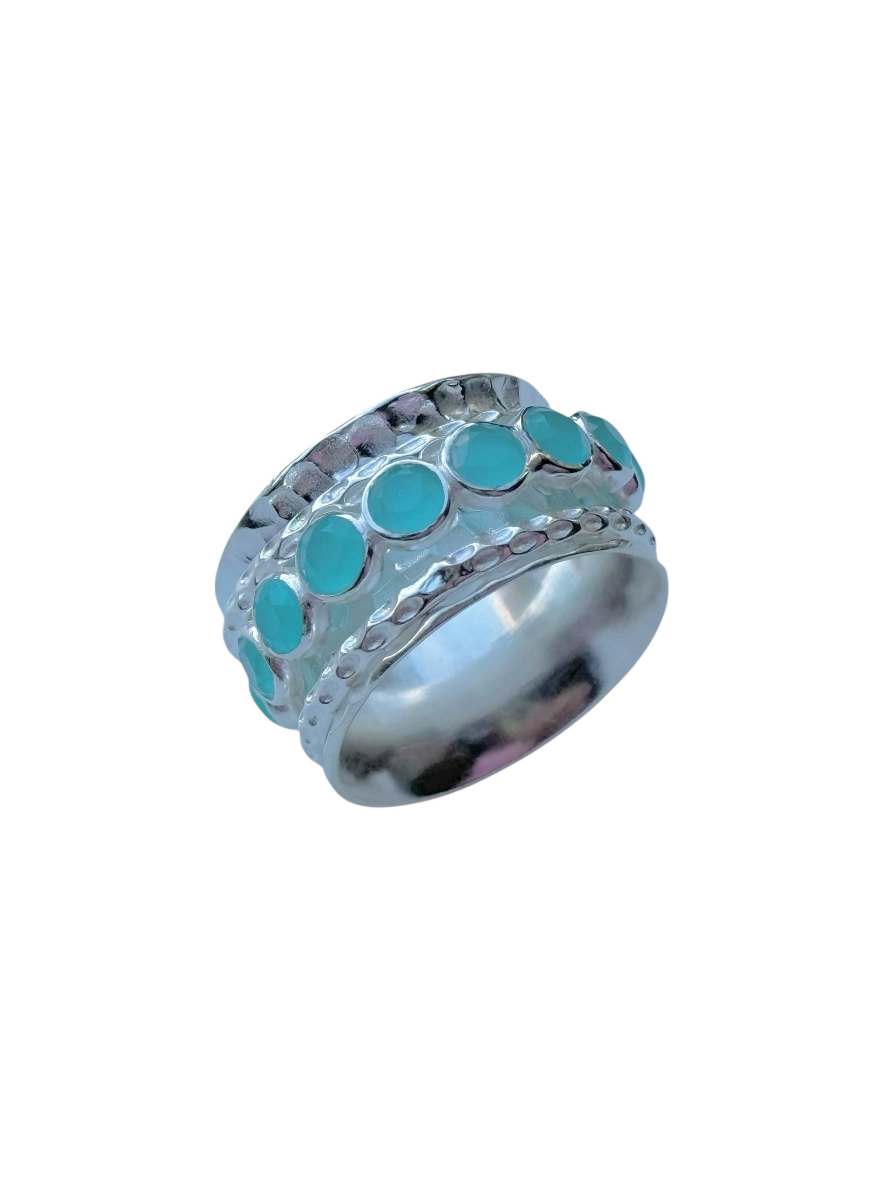 Octavia Ring in Aqua