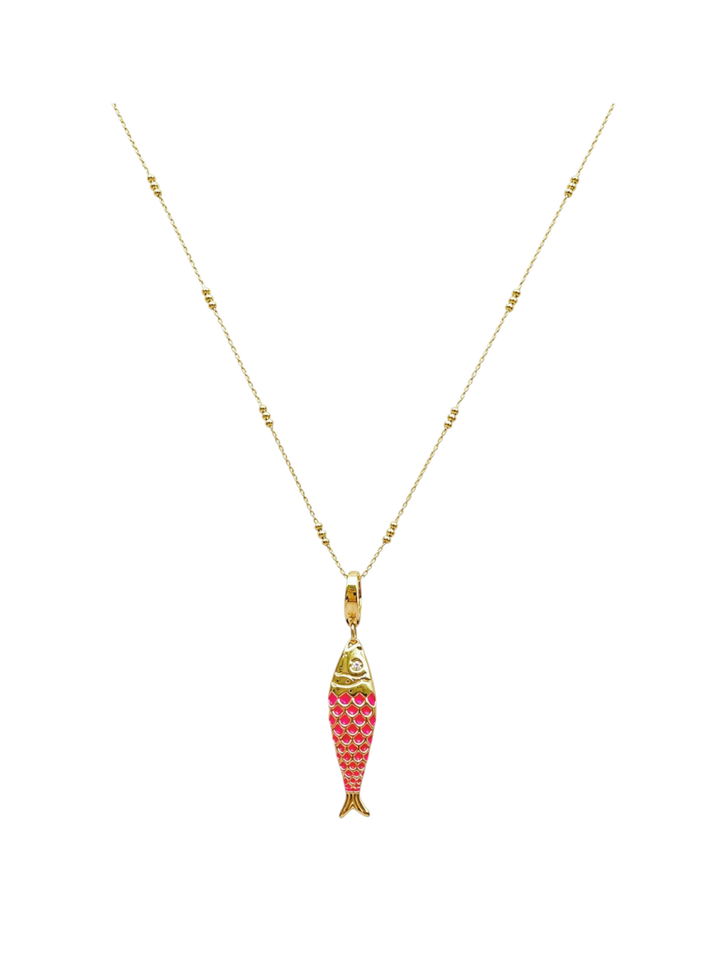 Pink Fish Necklace