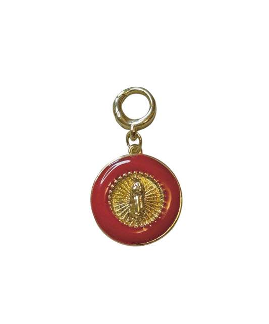 Red Virgin Mary Clip-On Charm