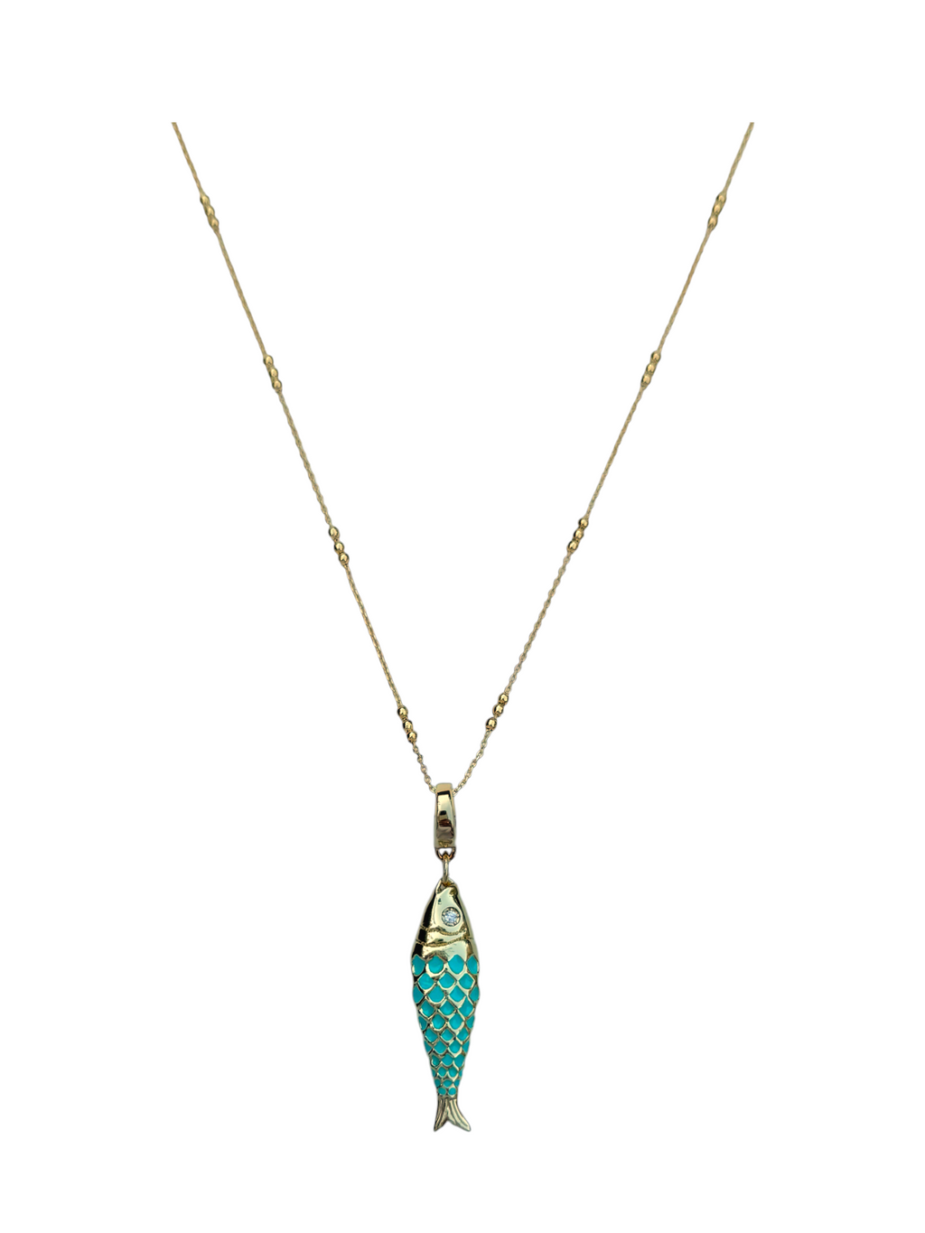 Aqua Fish Necklace
