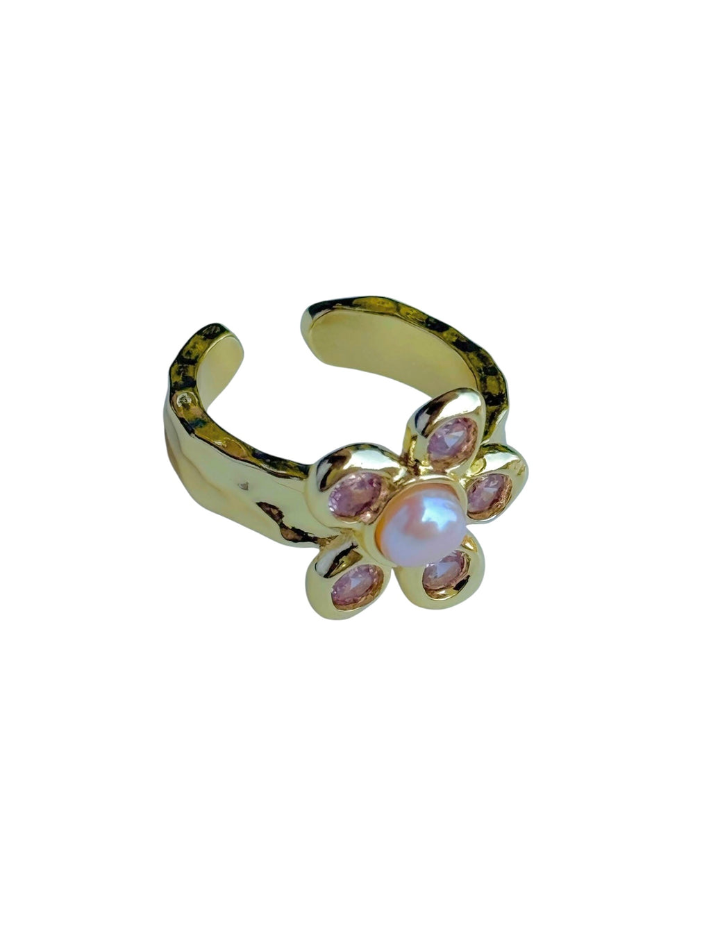 Light Pink Pearl Petal Ring