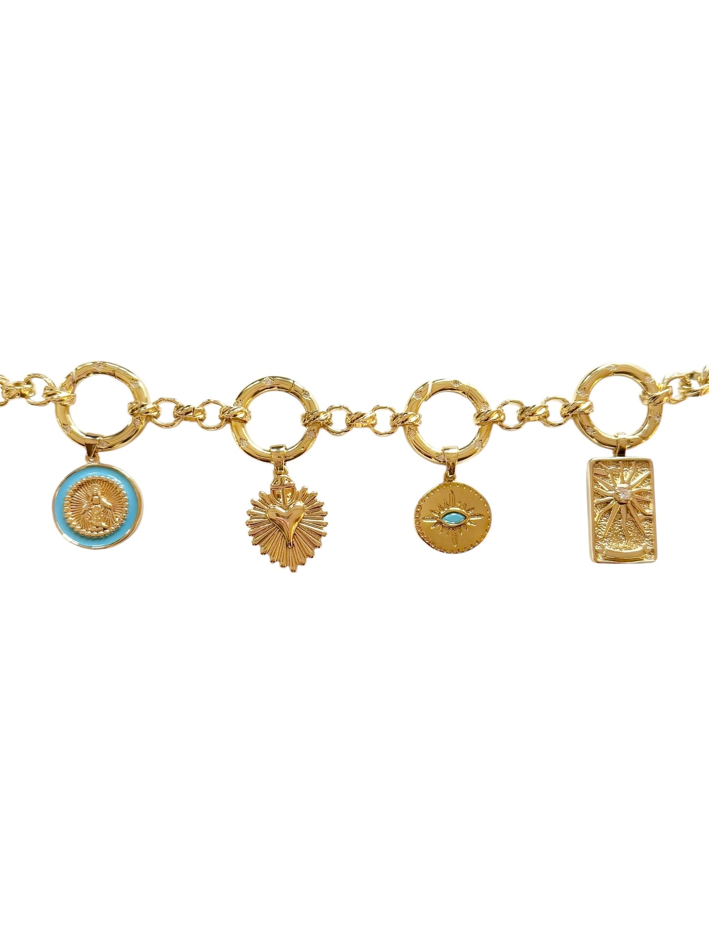 Aqua Charm Bracelet