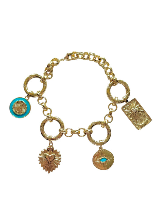 Aqua Charm Bracelet