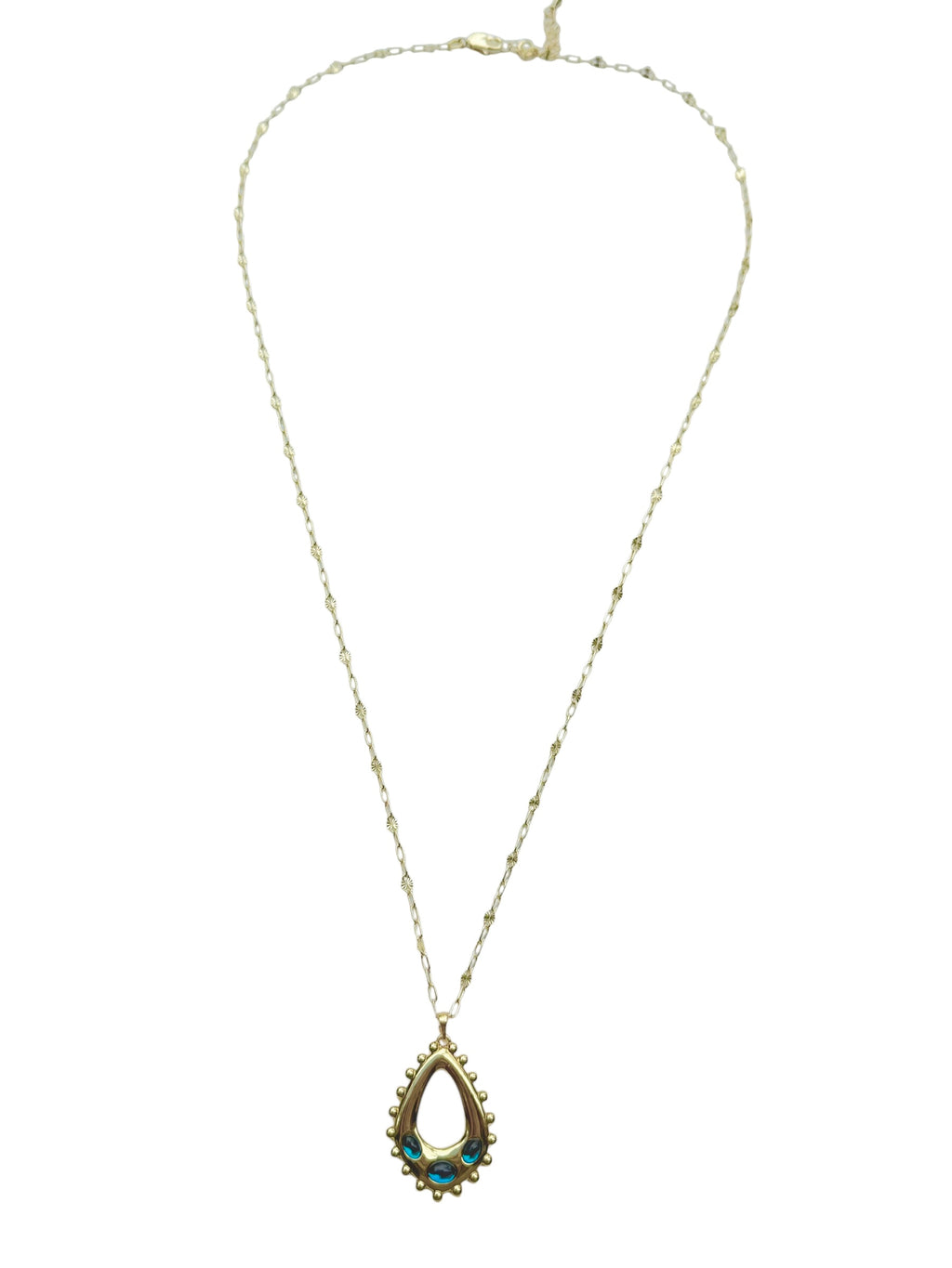 Delilah Long Necklace in Blue
