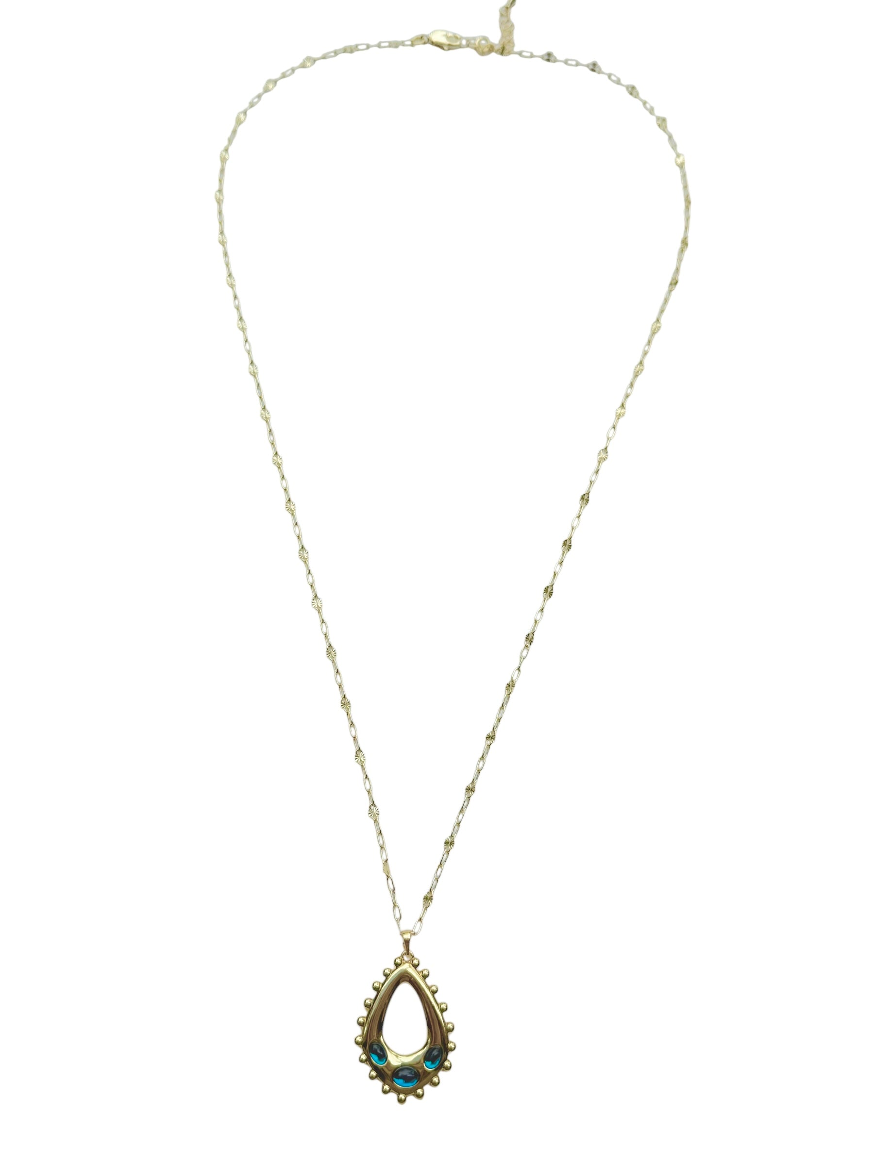 Delilah Long Necklace in Blue