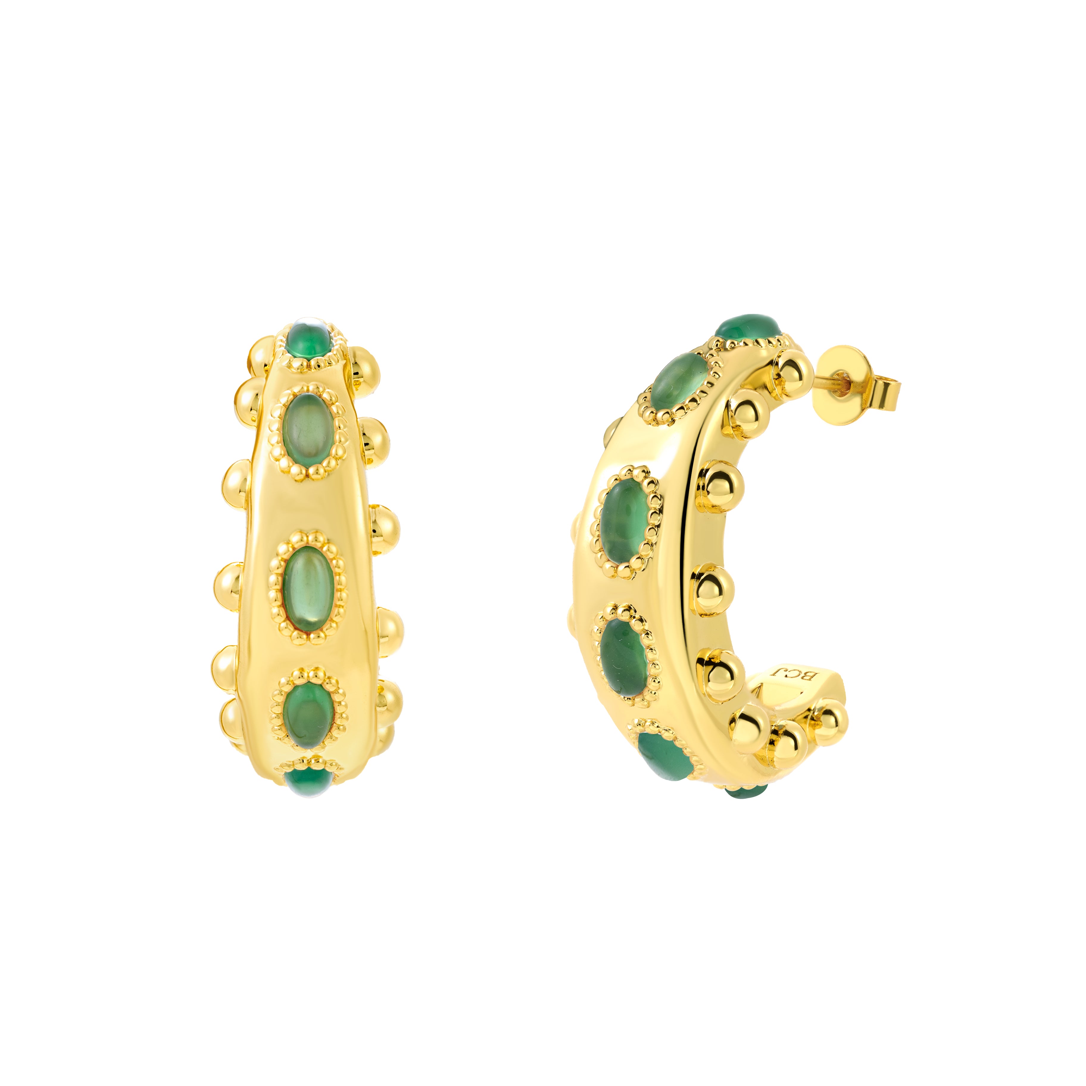 Cordelia Earrings in Green